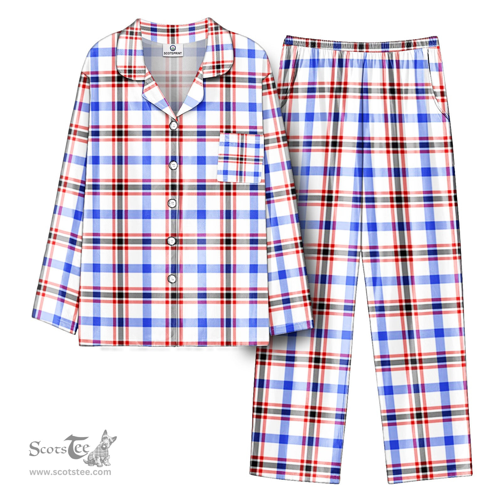 Scottish Boswell Modern Tartan Pajama Set - Tartan Plaid Pajamas Scottish Plaid Tartan Plaid - ScotsTee - scotstee.com