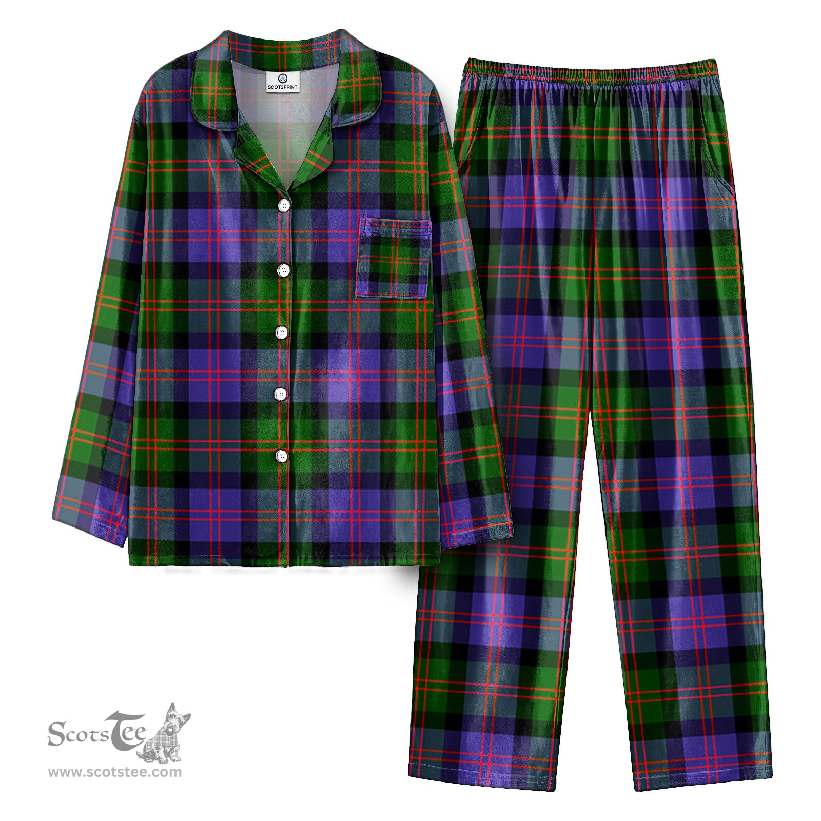 Scottish Blair Modern Tartan Pajama Set - Tartan Plaid Pajamas Scottish Plaid Tartan Plaid - ScotsTee - scotstee.com