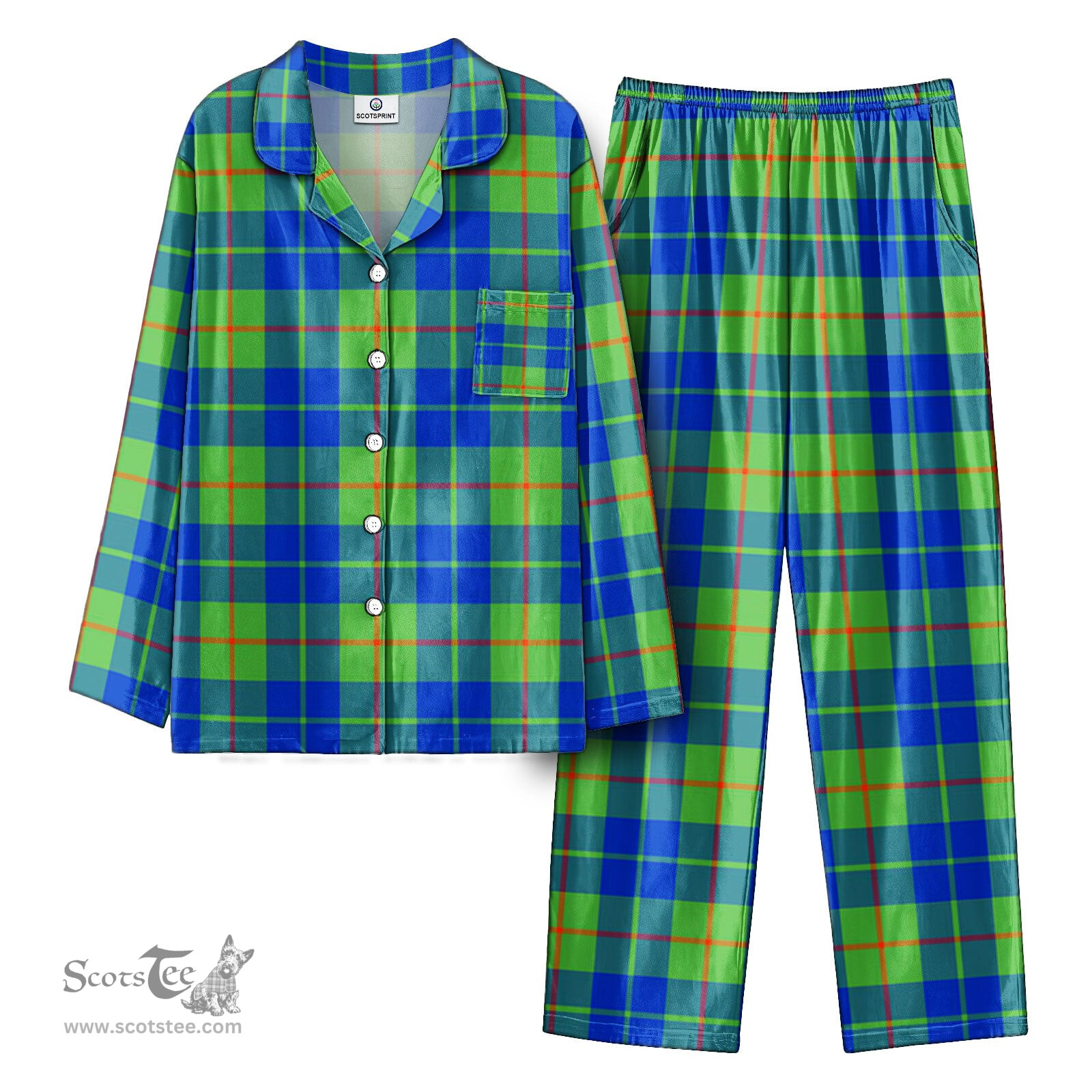 Scottish Barclay Hunting Ancient Tartan Pajama Set - Tartan Plaid Pajamas Scottish Plaid Tartan Plaid - ScotsTee - scotstee.com