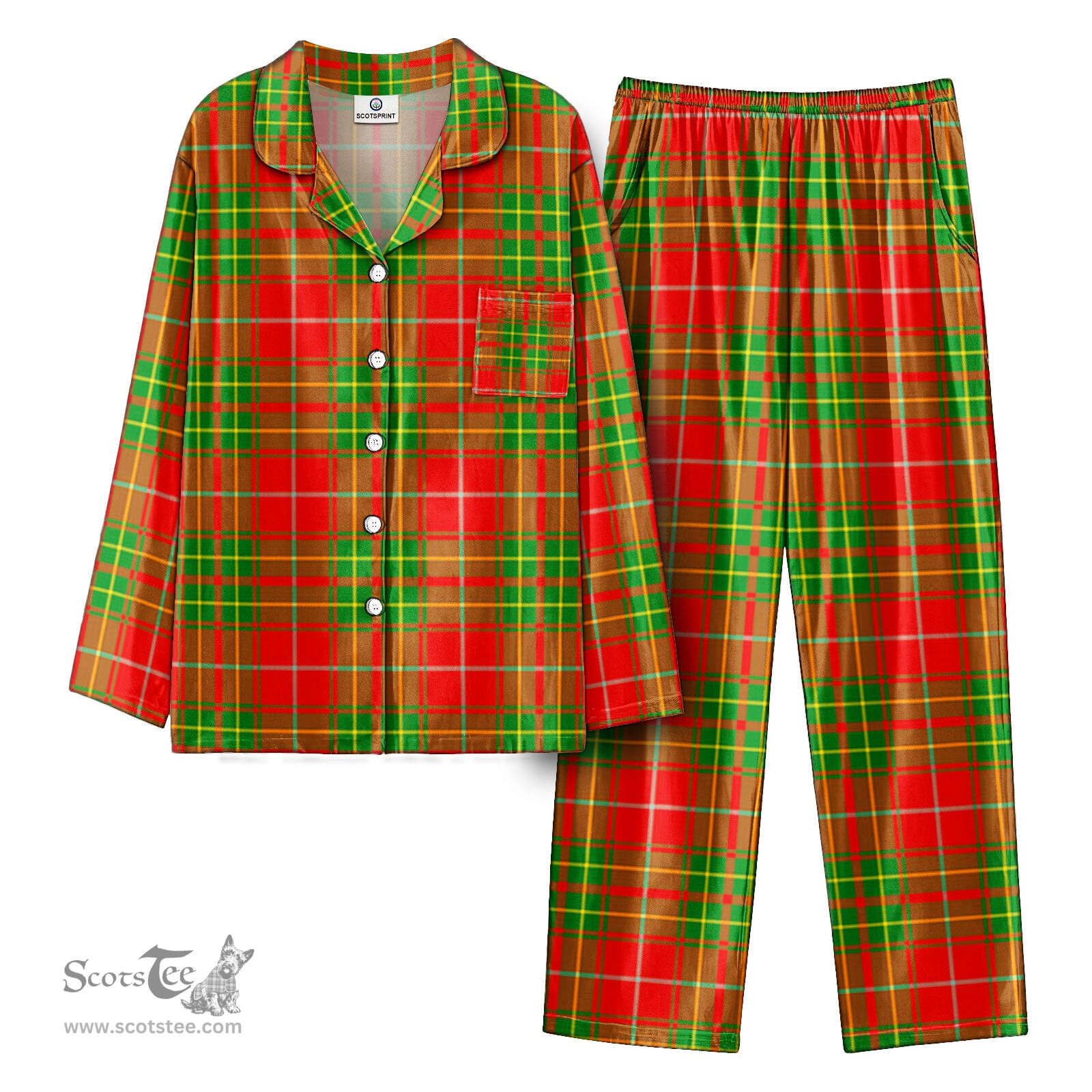 Scottish Burnett Ancient Tartan Pajama Set - Tartan Plaid Pajamas Scottish Plaid Tartan Plaid - ScotsTee - scotstee.com