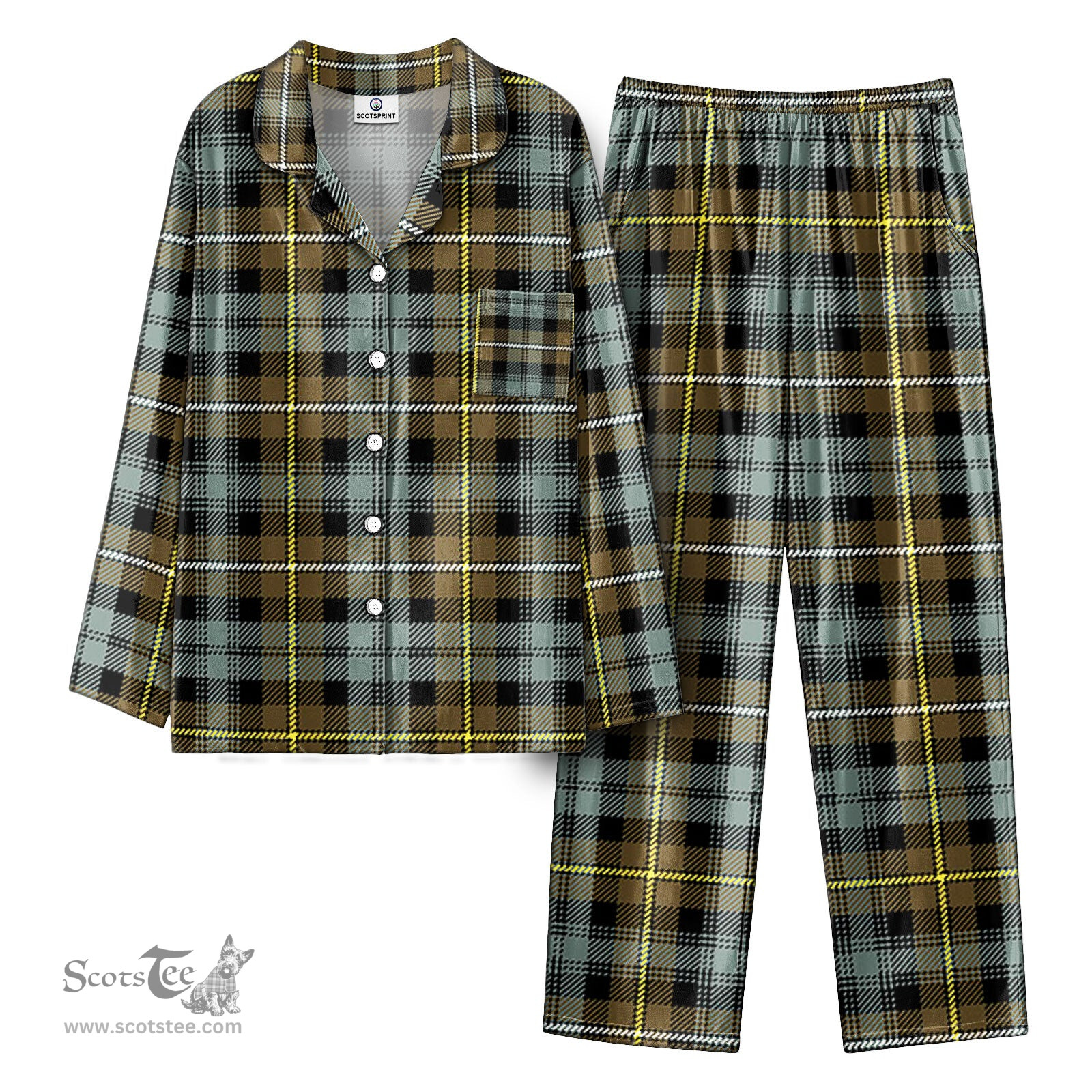 Scottish Campbell Argyll Weathered Tartan Pajama Set - Tartan Plaid Pajamas Scottish Plaid Tartan Plaid - ScotsTee - scotstee.com