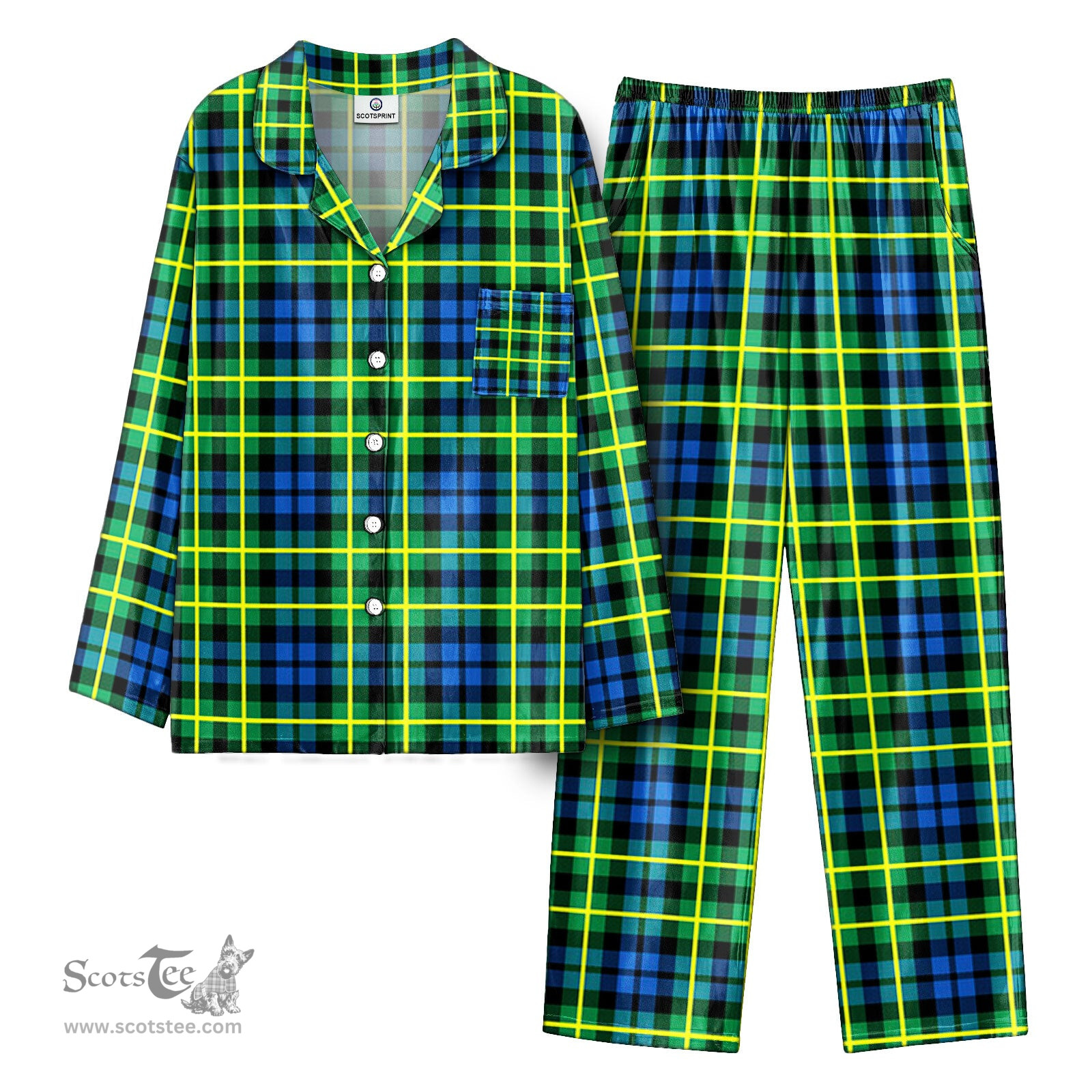 Scottish Campbell of Breadalbane Ancient Tartan Pajama Set - Tartan Plaid Pajamas Scottish Plaid Tartan Plaid - ScotsTee - scotstee.com