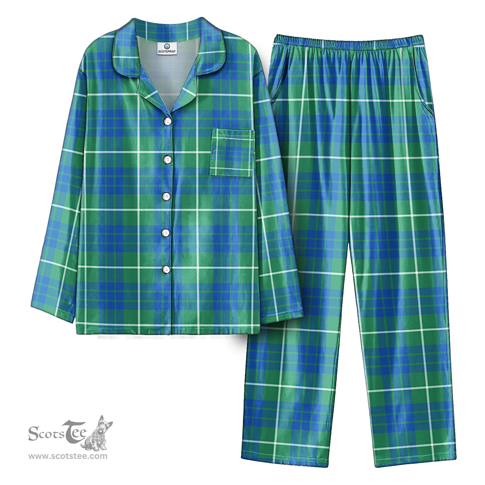 Scottish Hamilton Hunting Ancient Tartan Pajama Set - Tartan Plaid Pajamas Scottish Plaid Tartan Plaid - ScotsTee - scotstee.com