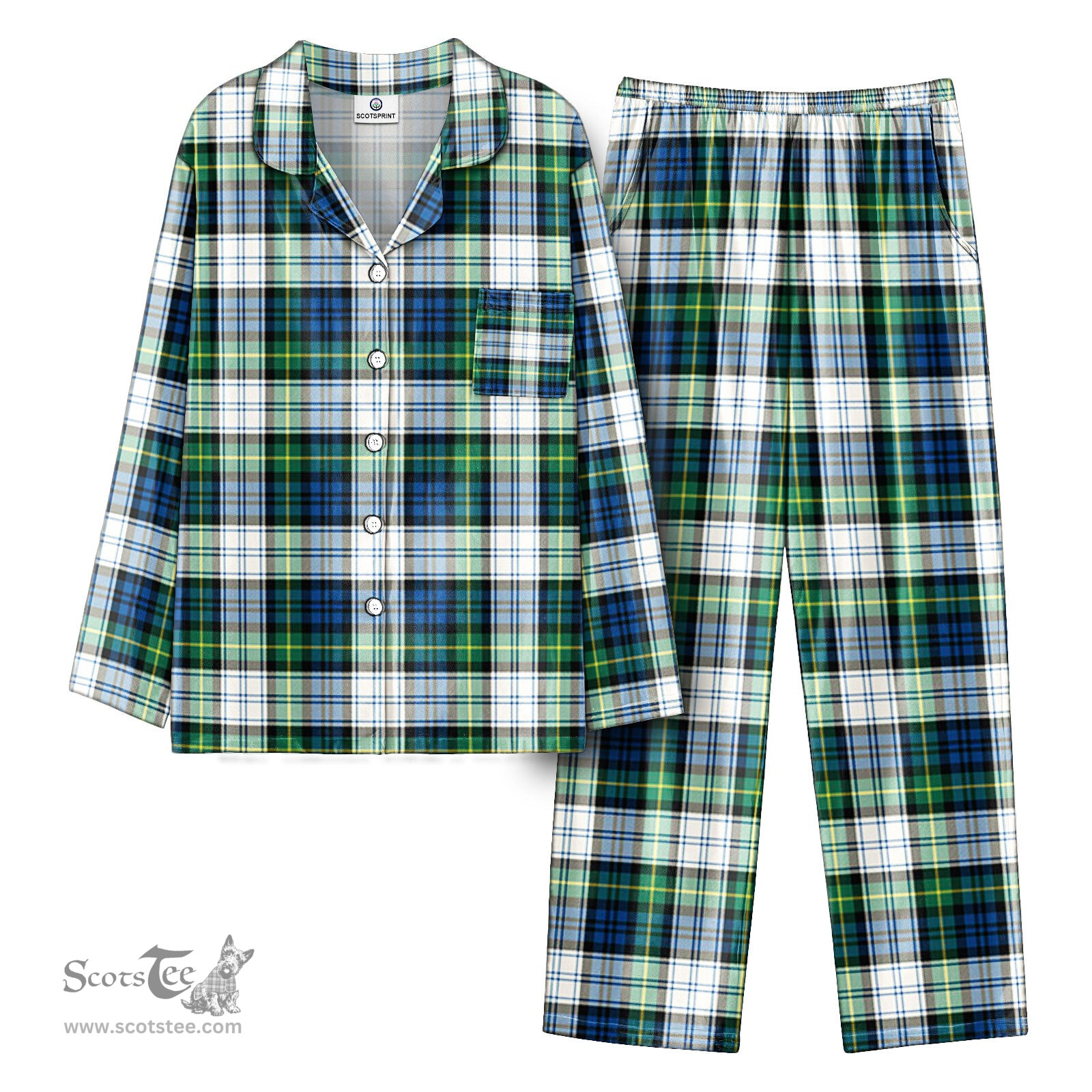Scottish Gordon Dress Ancient Tartan Pajama Set - Tartan Plaid Pajamas Scottish Plaid Tartan Plaid - ScotsTee - scotstee.com
