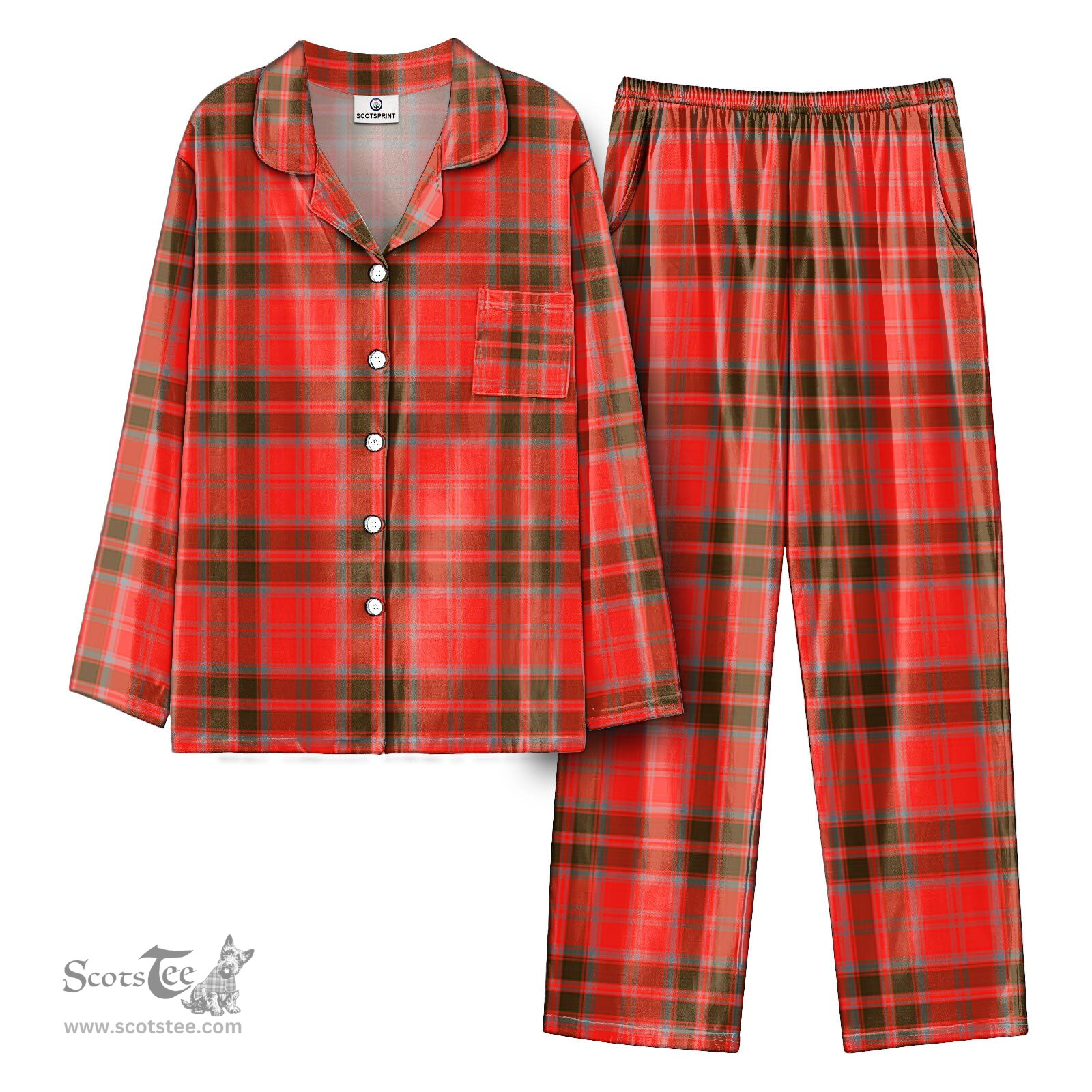 Scottish Grant Weathered Tartan Pajama Set - Tartan Plaid Pajamas Scottish Plaid Tartan Plaid - ScotsTee - scotstee.com