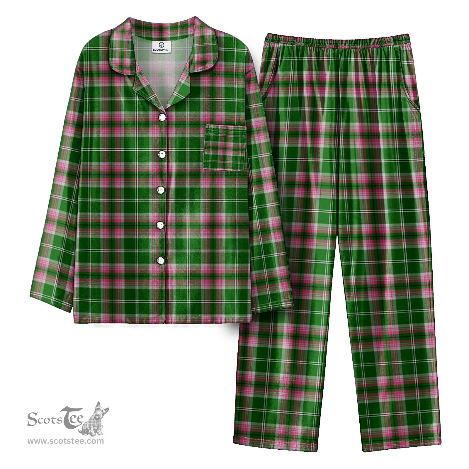 Scottish Gray Hunting Tartan Pajama Set - Tartan Plaid Pajamas Scottish Plaid Tartan Plaid - ScotsTee - scotstee.com