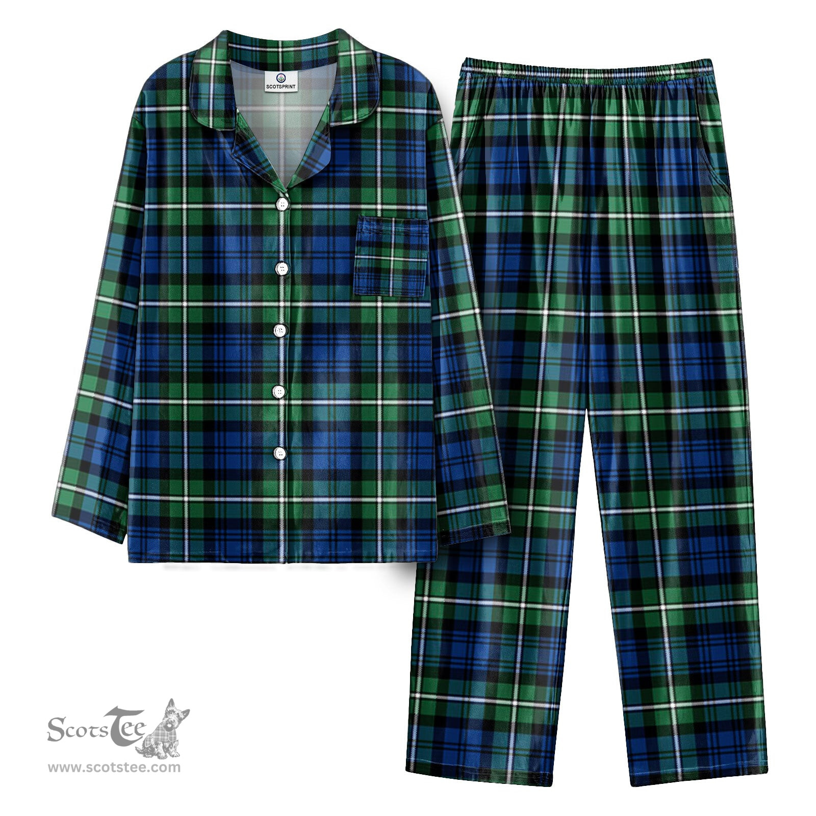 Scottish Forbes Ancient Tartan Pajama Set - Tartan Plaid Pajamas Scottish Plaid Tartan Plaid - ScotsTee - scotstee.com
