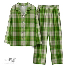 Scottish Cunningham Dress Green Dancers Tartan Pajama Set - Tartan Plaid Pajamas Scottish Plaid Tartan Plaid - ScotsTee - scotstee.com