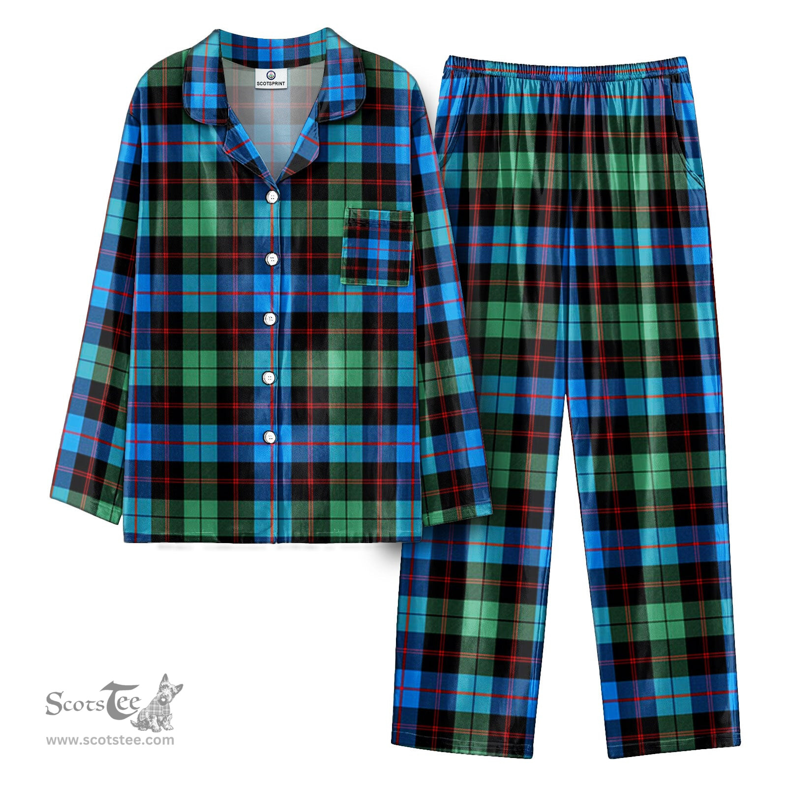 Scottish Guthrie Ancient Tartan Pajama Set - Tartan Plaid Pajamas Scottish Plaid Tartan Plaid - ScotsTee - scotstee.com