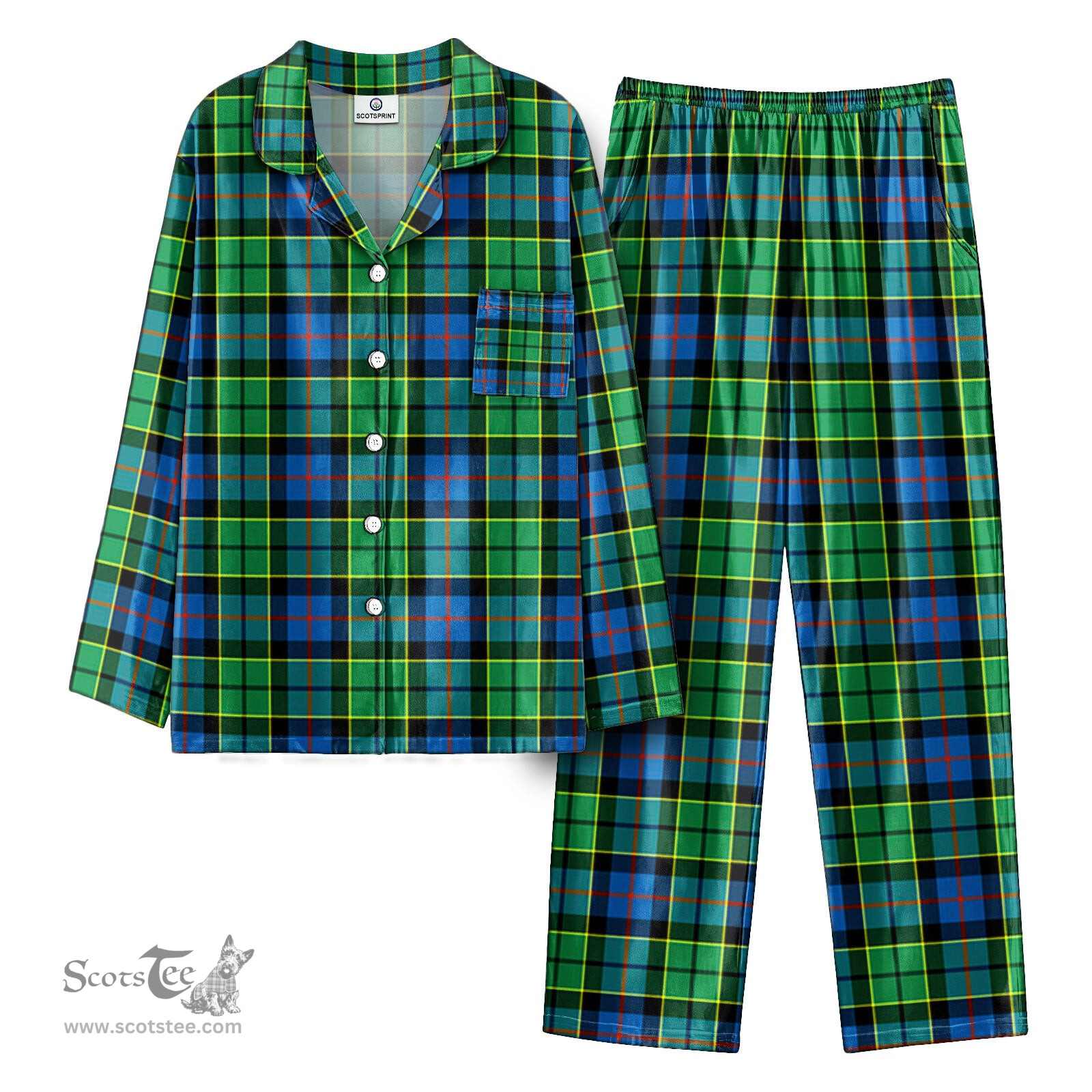 Scottish Forsyth Ancient Tartan Pajama Set - Tartan Plaid Pajamas Scottish Plaid Tartan Plaid - ScotsTee - scotstee.com