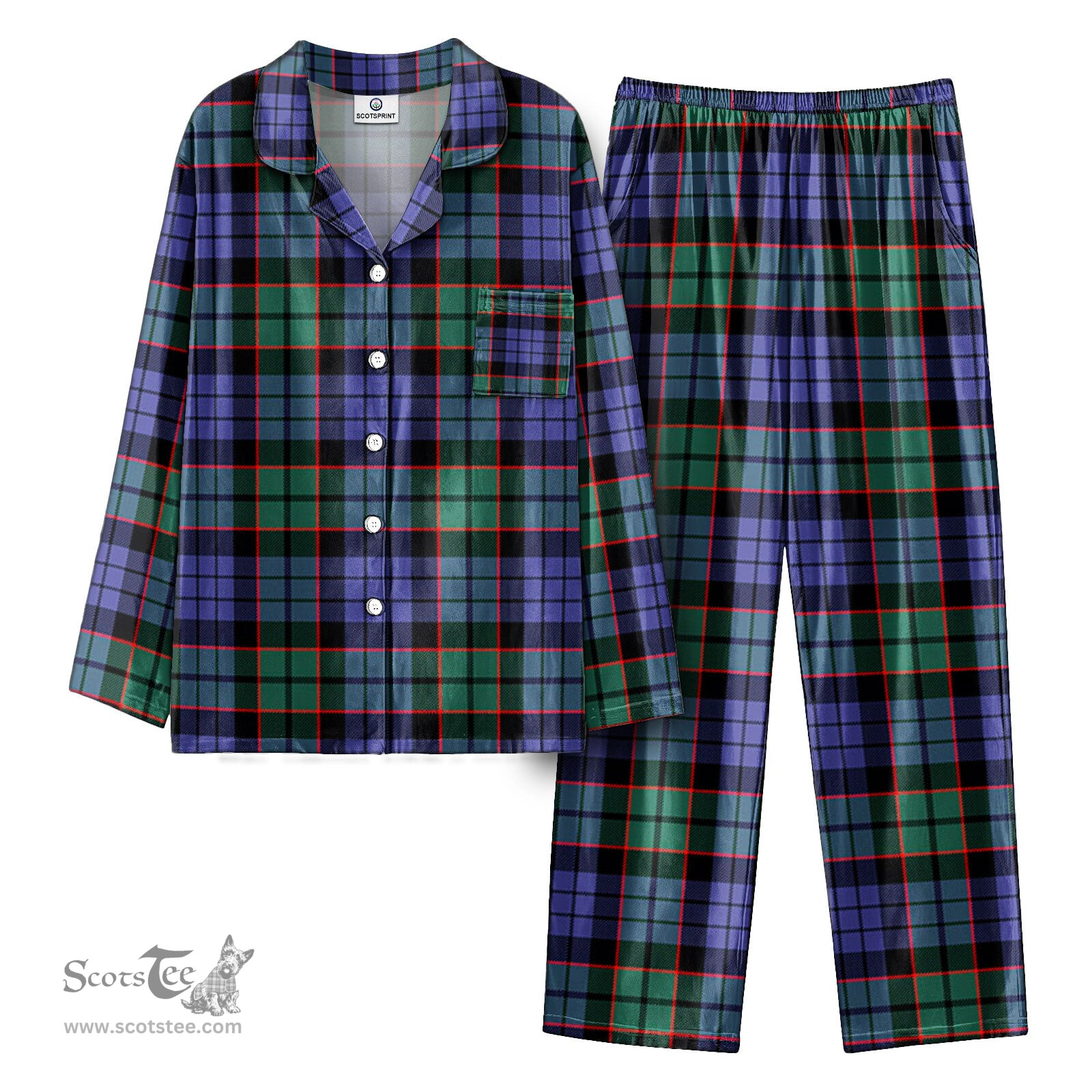 Scottish Fletcher Modern Tartan Pajama Set - Tartan Plaid Pajamas Scottish Plaid Tartan Plaid - ScotsTee - scotstee.com