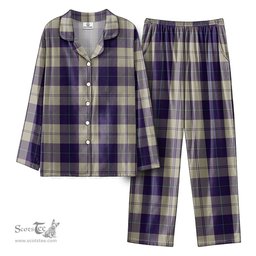 Scottish Cunningham Dress Blue Dancers Tartan Pajama Set - Tartan Plaid Pajamas Scottish Plaid Tartan Plaid - ScotsTee - scotstee.com