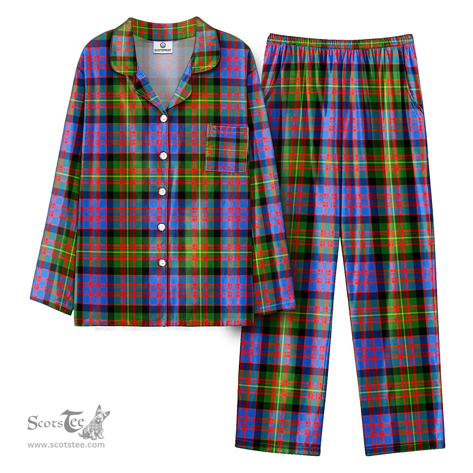 Scottish Carnegie Ancient Tartan Pajama Set - Tartan Plaid Pajamas Scottish Plaid Tartan Plaid - ScotsTee - scotstee.com