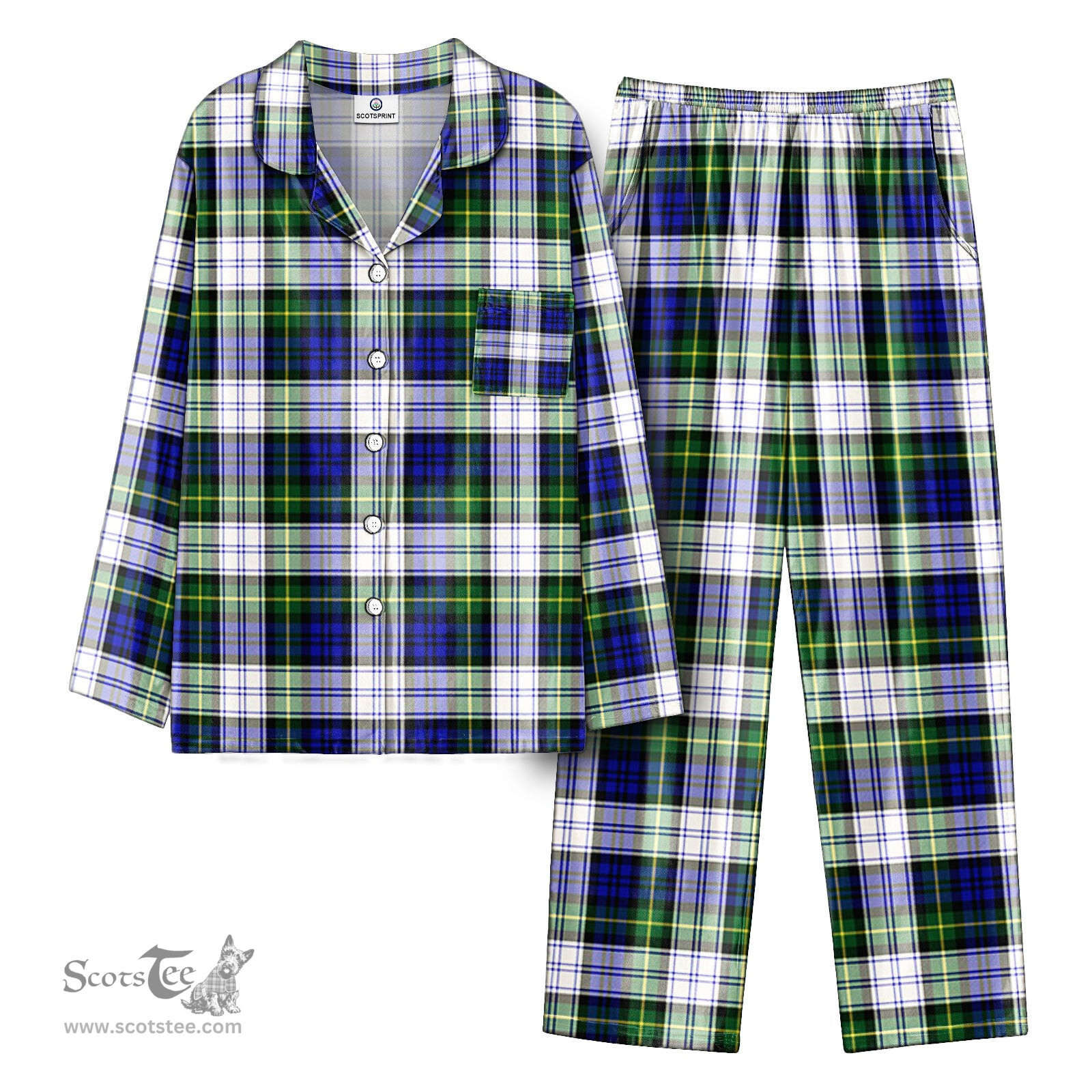 Scottish Gordon Dress Modern Tartan Pajama Set - Tartan Plaid Pajamas Scottish Plaid Tartan Plaid - ScotsTee - scotstee.com