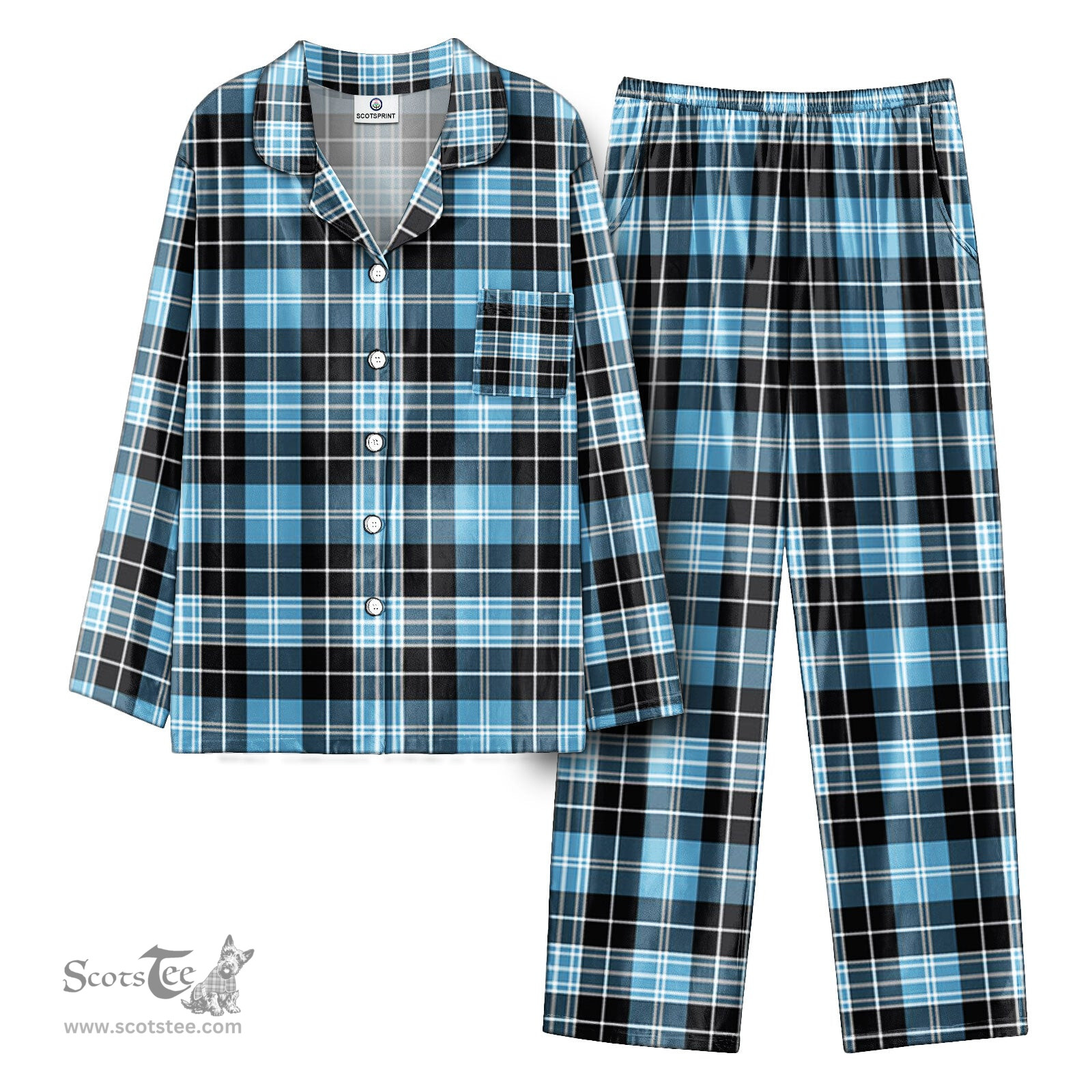Scottish Clark Ancient Tartan Pajama Set - Tartan Plaid Pajamas Scottish Plaid Tartan Plaid - ScotsTee - scotstee.com