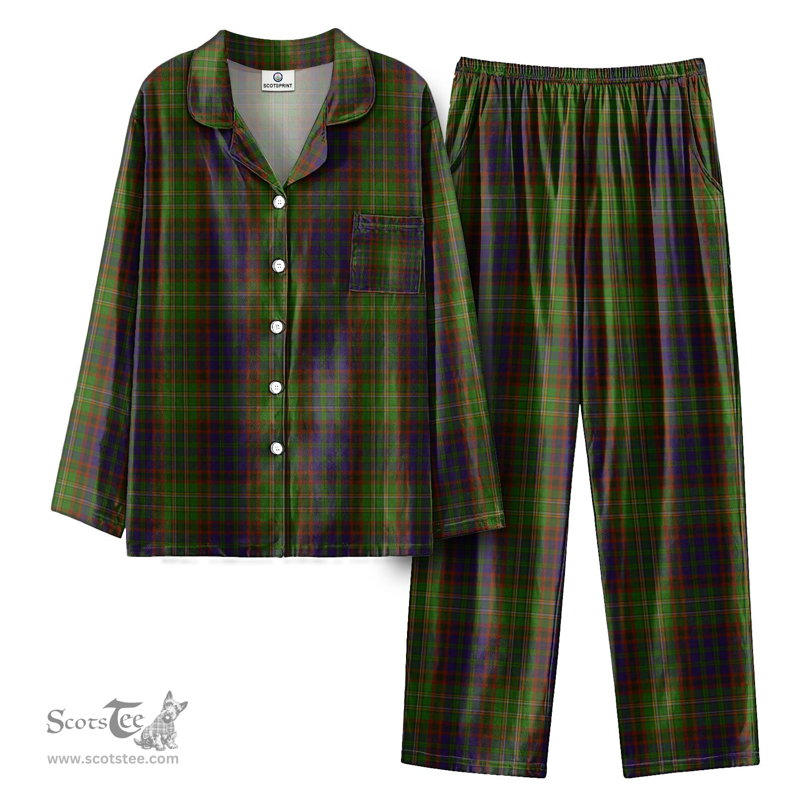Scottish Cunningham Hunting Modern Tartan Pajama Set - Tartan Plaid Pajamas Scottish Plaid Tartan Plaid - ScotsTee - scotstee.com