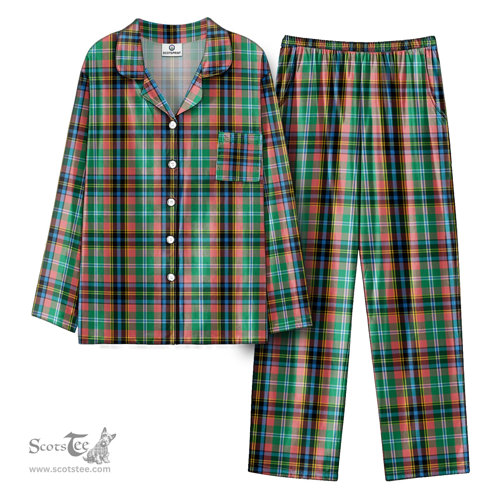 Scottish Coulter Tartan Pajama Set - Tartan Plaid Pajamas Scottish Plaid Tartan Plaid - ScotsTee - scotstee.com