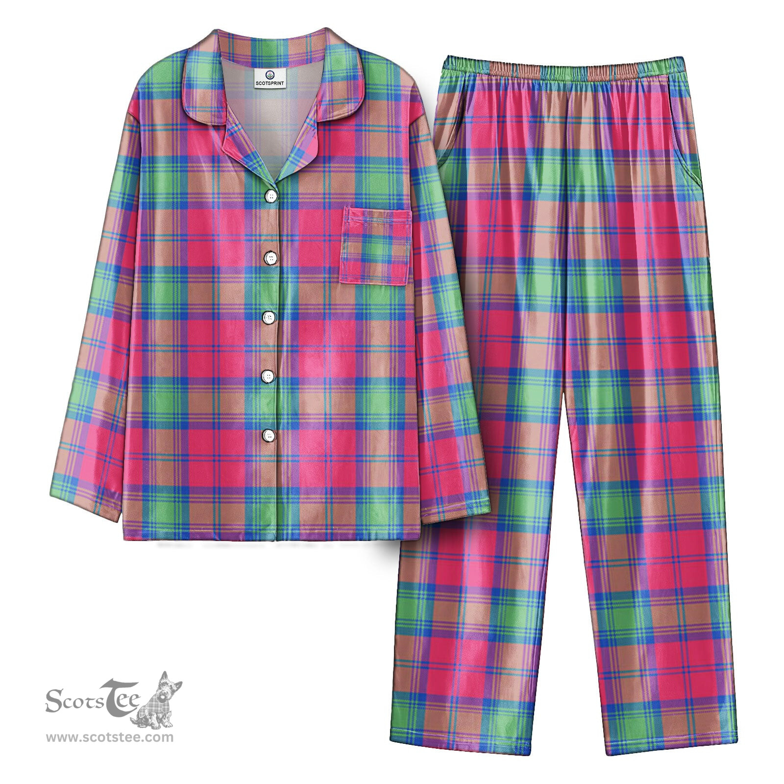 Scottish Lindsay Ancient Tartan Pajama Set - Tartan Plaid Pajamas Scottish Plaid Tartan Plaid - ScotsTee - scotstee.com