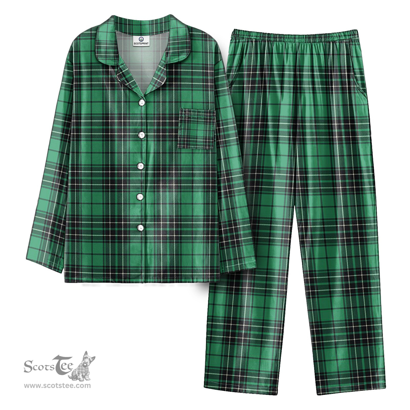 Scottish MacLean Hunting Ancient Tartan Pajama Set - Tartan Plaid Pajamas Scottish Plaid Tartan Plaid - ScotsTee - scotstee.com