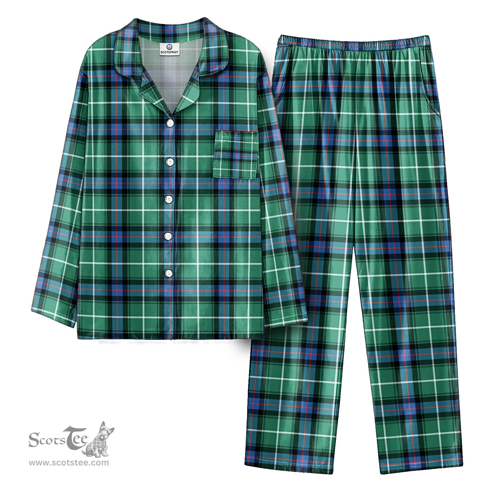 Scottish MacDonald of the Isles Hunting Ancient Tartan Pajama Set - Tartan Plaid Pajamas Scottish Plaid Tartan Plaid - ScotsTee - scotstee.com