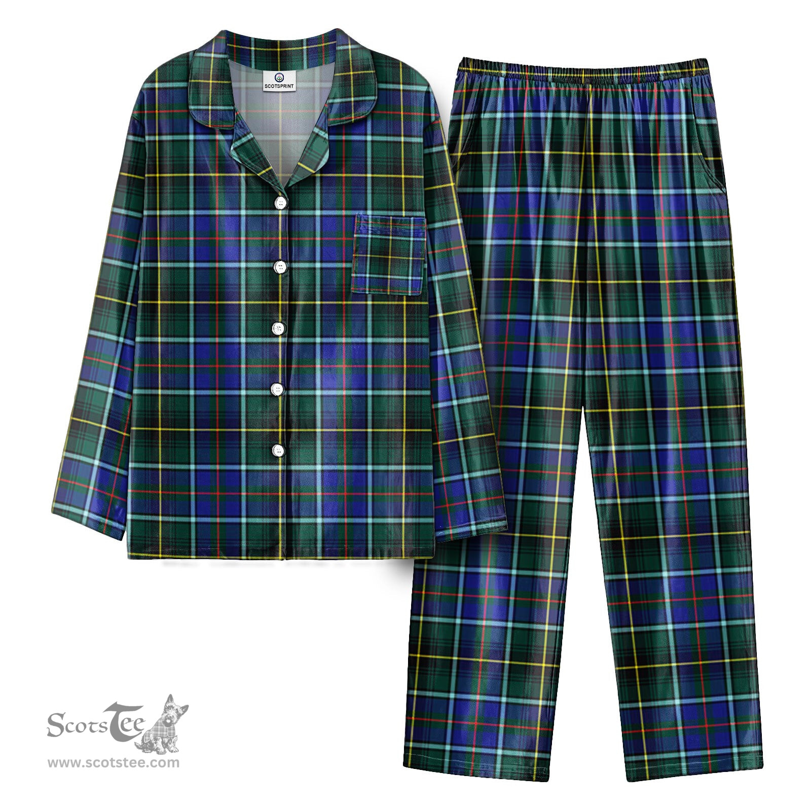 Scottish McInnes Modern Tartan Pajama Set - Tartan Plaid Pajamas Scottish Plaid Tartan Plaid - ScotsTee - scotstee.com