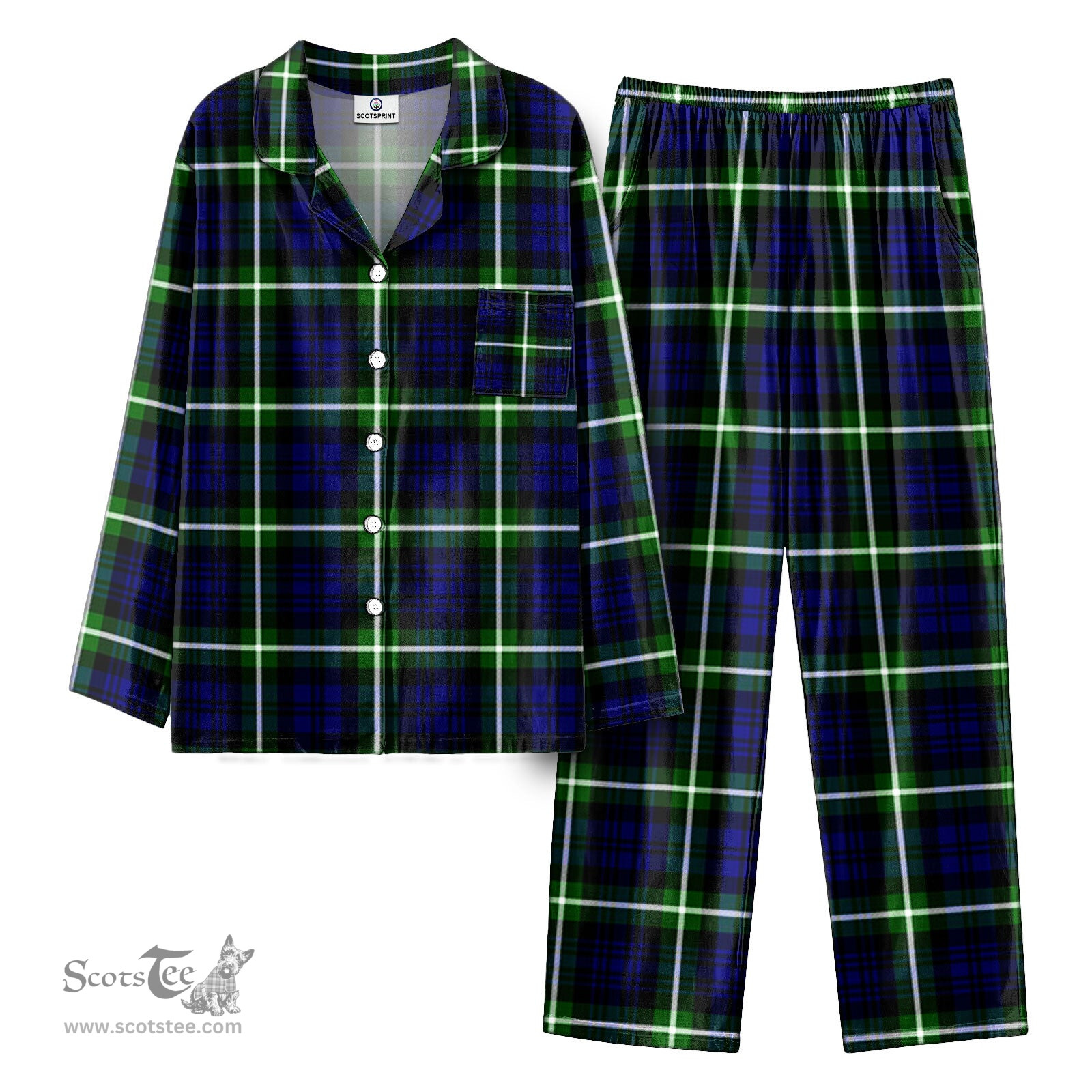 Scottish Lamont Modern Tartan Pajama Set - Tartan Plaid Pajamas Scottish Plaid Tartan Plaid - ScotsTee - scotstee.com
