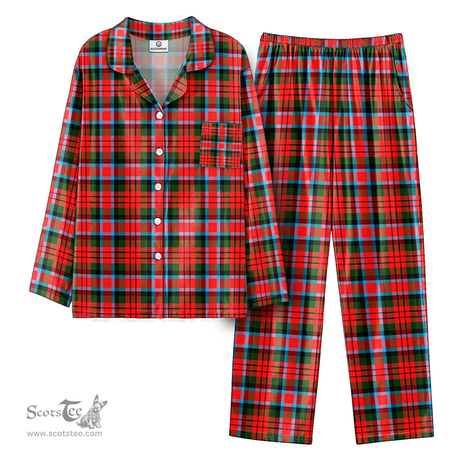Scottish MacDuff Modern Tartan Pajama Set - Tartan Plaid Pajamas Scottish Plaid Tartan Plaid - ScotsTee - scotstee.com