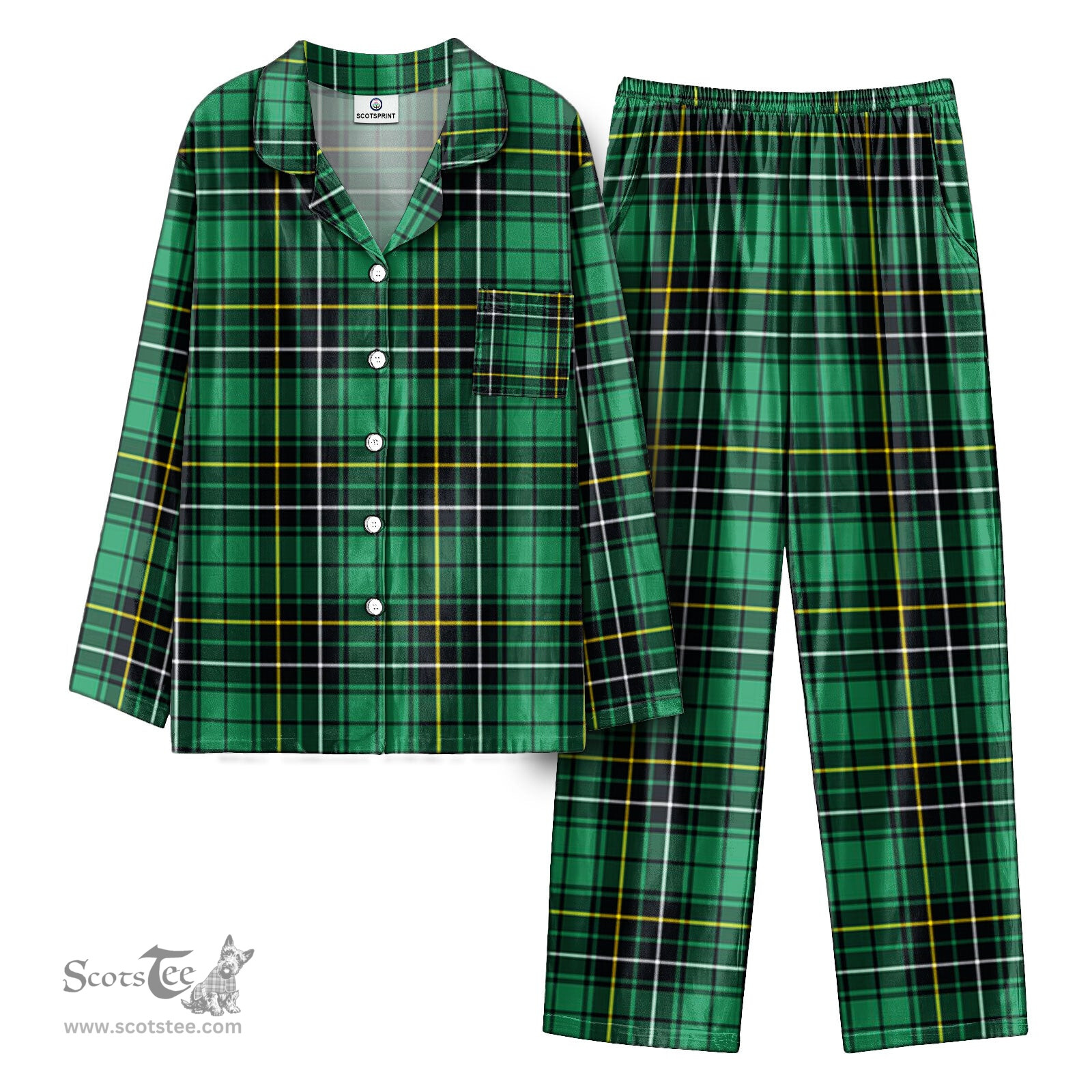 Scottish McAlpine Ancient Tartan Pajama Set - Tartan Plaid Pajamas Scottish Plaid Tartan Plaid - ScotsTee - scotstee.com