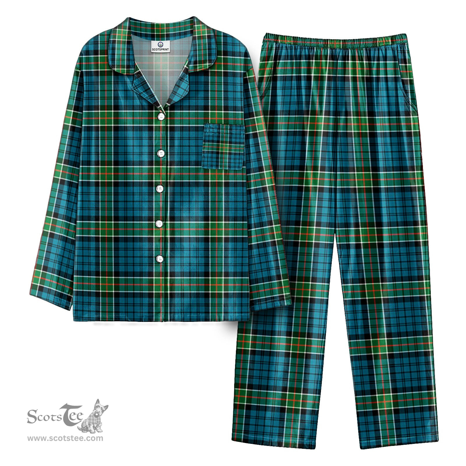 Scottish Kirkpatrick Ancient Tartan Pajama Set - Tartan Plaid Pajamas Scottish Plaid Tartan Plaid - ScotsTee - scotstee.com