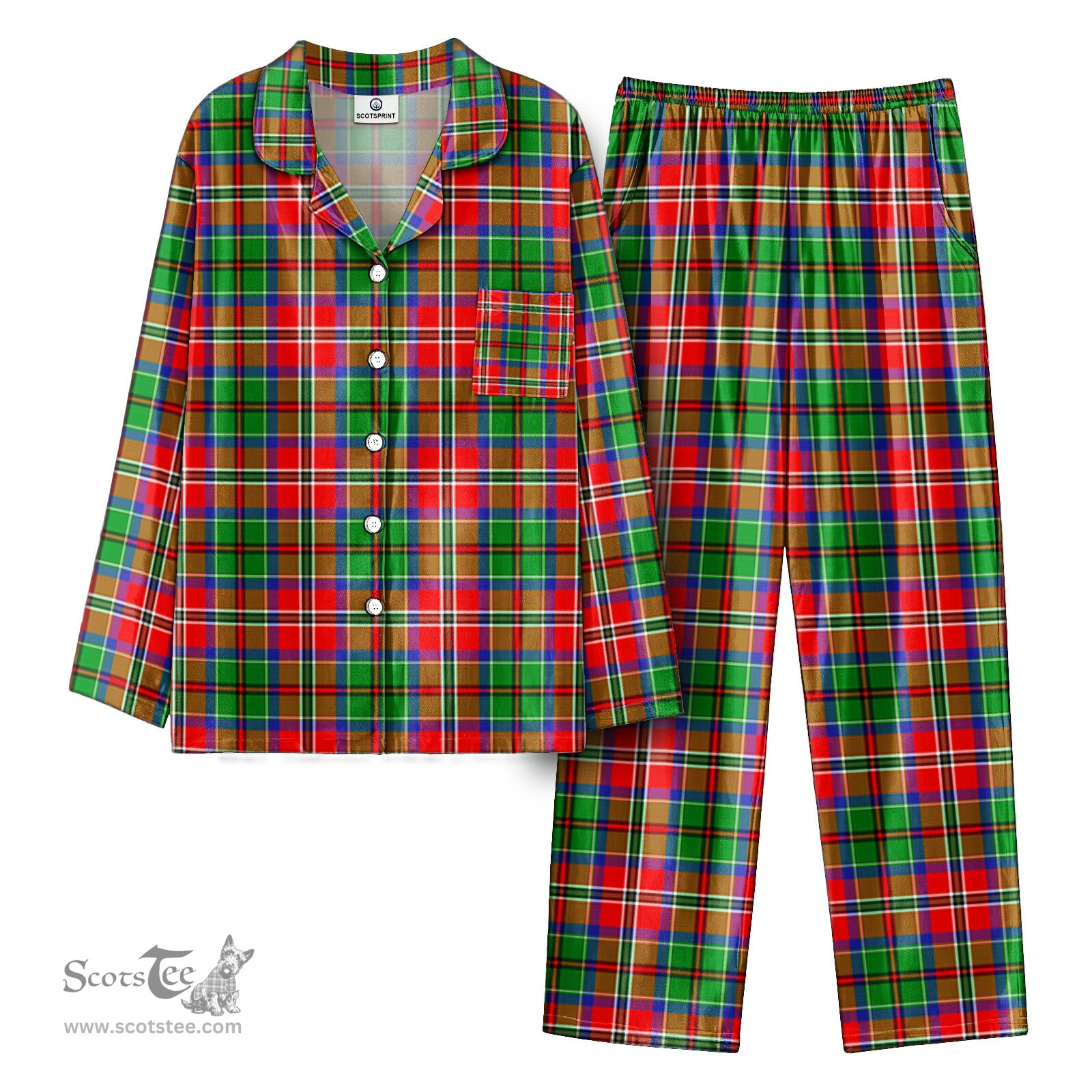 Scottish McCullough Tartan Pajama Set - Tartan Plaid Pajamas Scottish Plaid Tartan Plaid - ScotsTee - scotstee.com