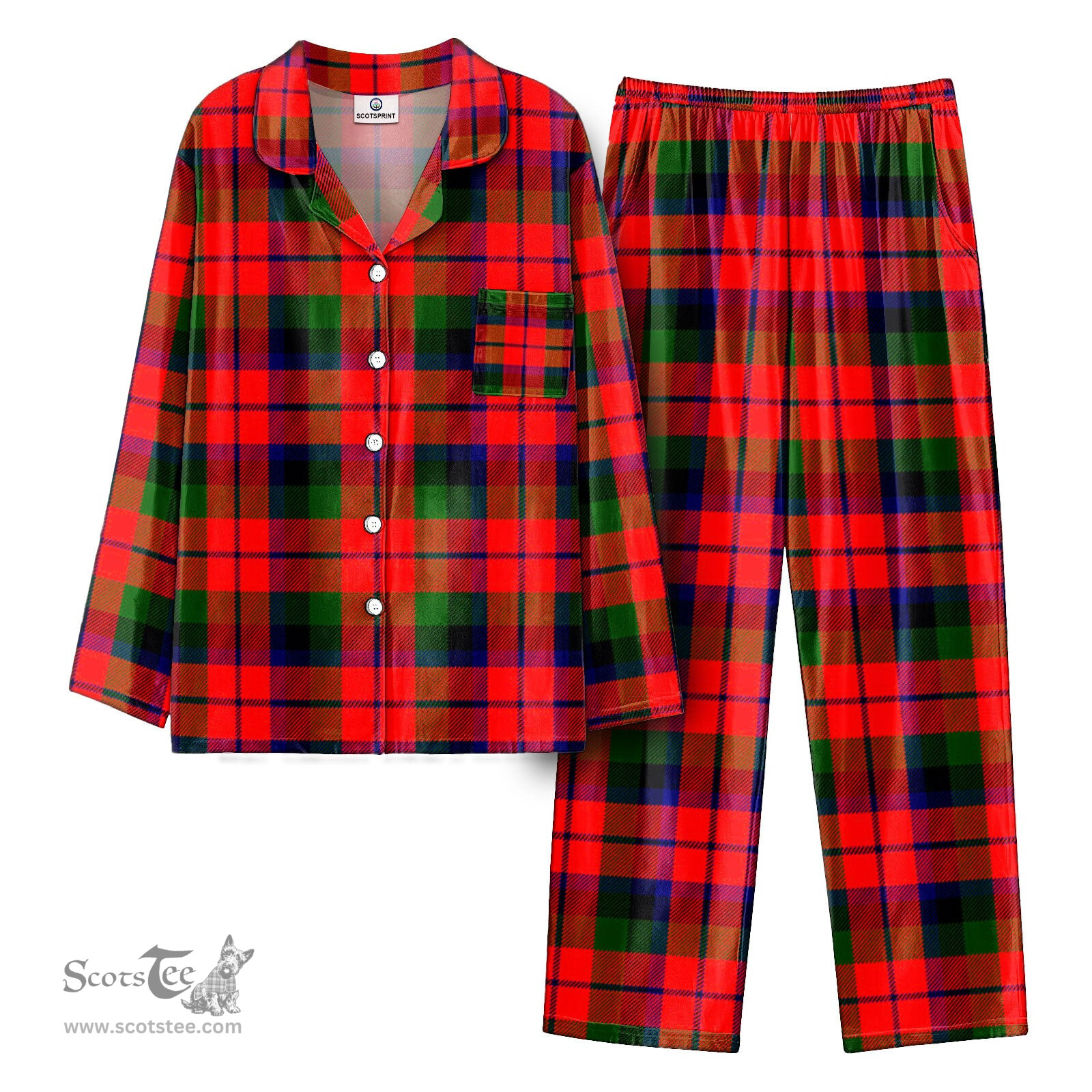 Scottish MacNaughton Modern Tartan Pajama Set - Tartan Plaid Pajamas Scottish Plaid Tartan Plaid - ScotsTee - scotstee.com