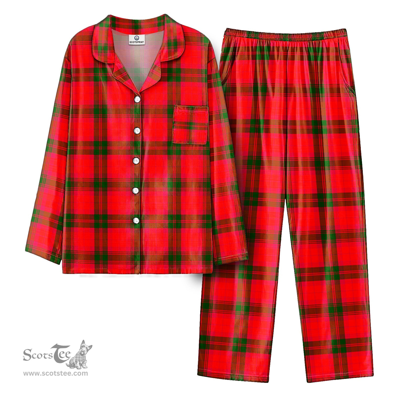 Scottish MacNab Modern Tartan Pajama Set - Tartan Plaid Pajamas Scottish Plaid Tartan Plaid - ScotsTee - scotstee.com