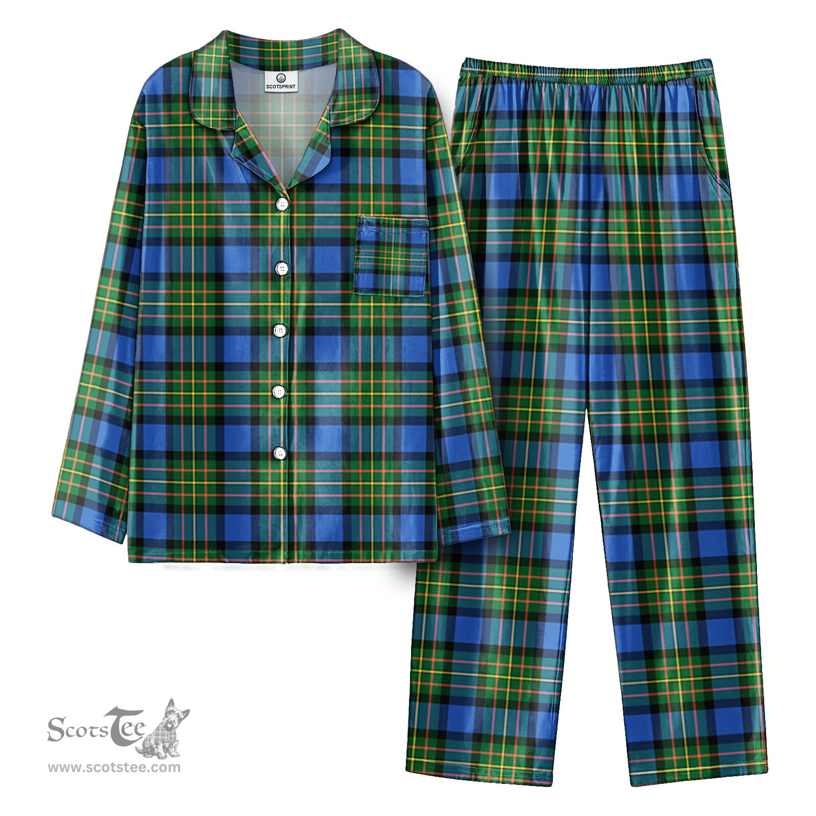 Scottish McLaren Ancient Tartan Pajama Set - Tartan Plaid Pajamas Scottish Plaid Tartan Plaid - ScotsTee - scotstee.com
