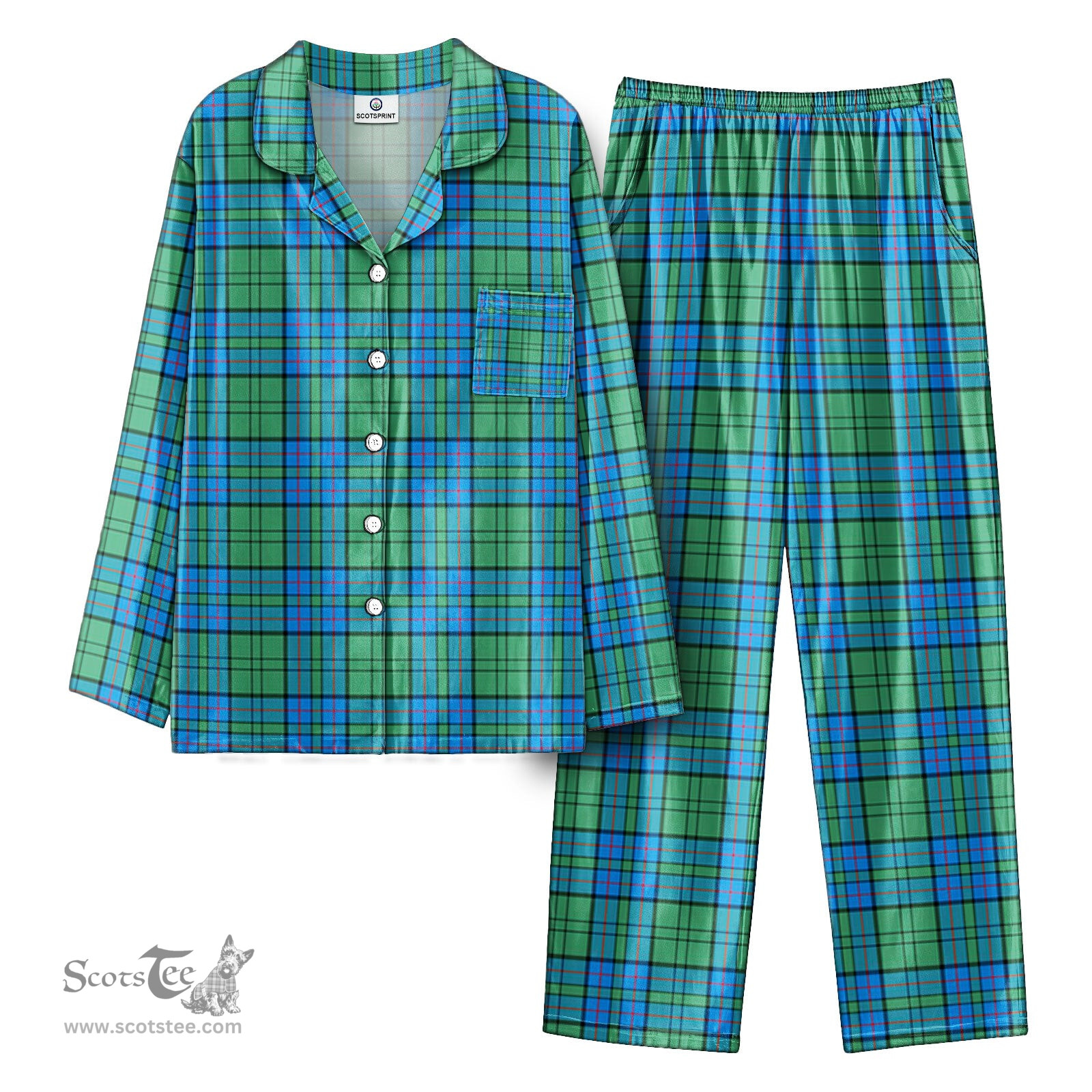 Scottish Lockhart Tartan Pajama Set - Tartan Plaid Pajamas Scottish Plaid Tartan Plaid - ScotsTee - scotstee.com