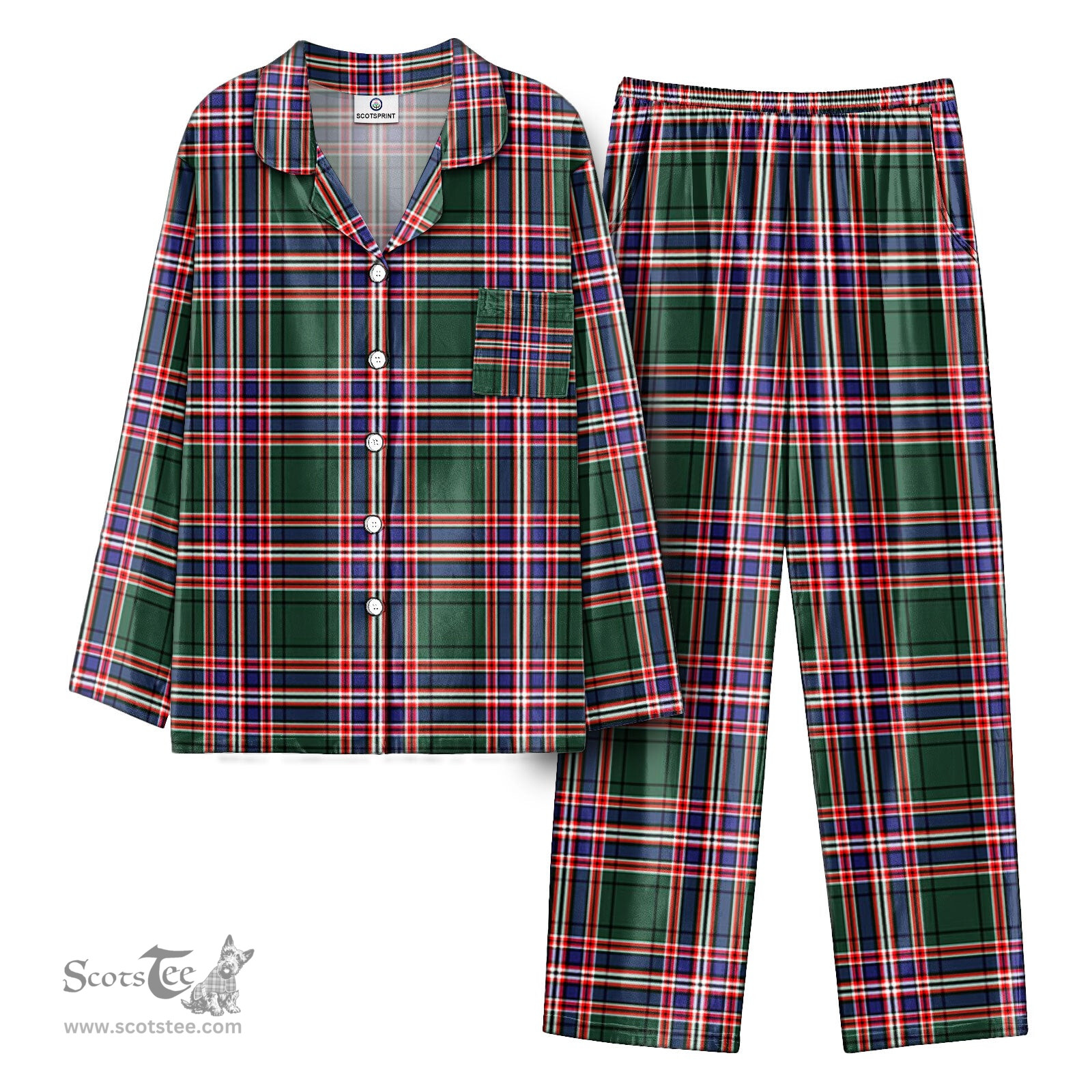 Scottish McFarlane Hunting Modern Tartan Pajama Set - Tartan Plaid Pajamas Scottish Plaid Tartan Plaid - ScotsTee - scotstee.com