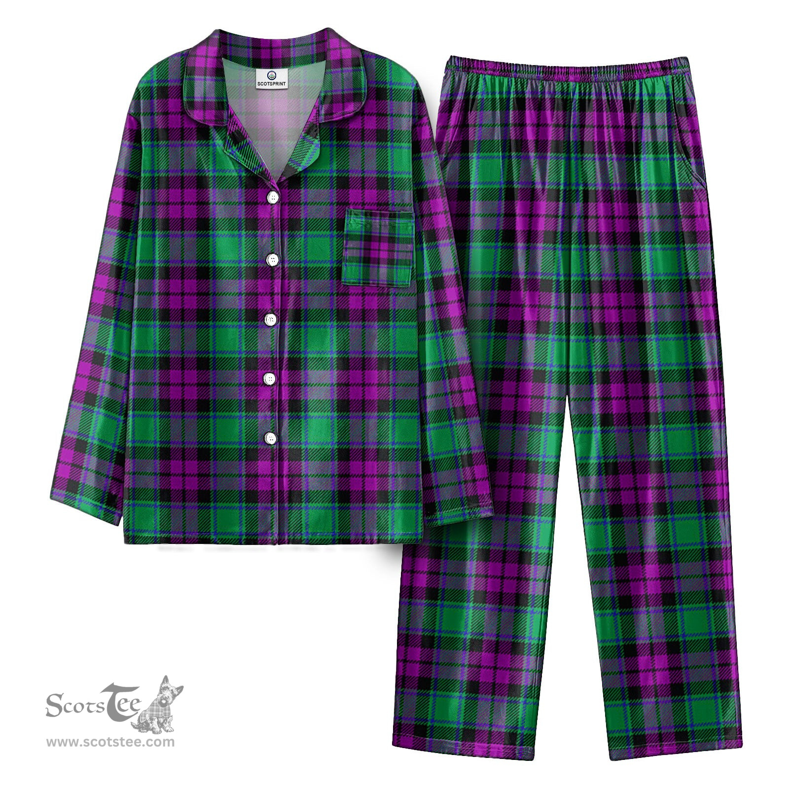 Scottish McArthur – Milton Tartan Pajama Set - Tartan Plaid Pajamas Scottish Plaid Tartan Plaid - ScotsTee - scotstee.com