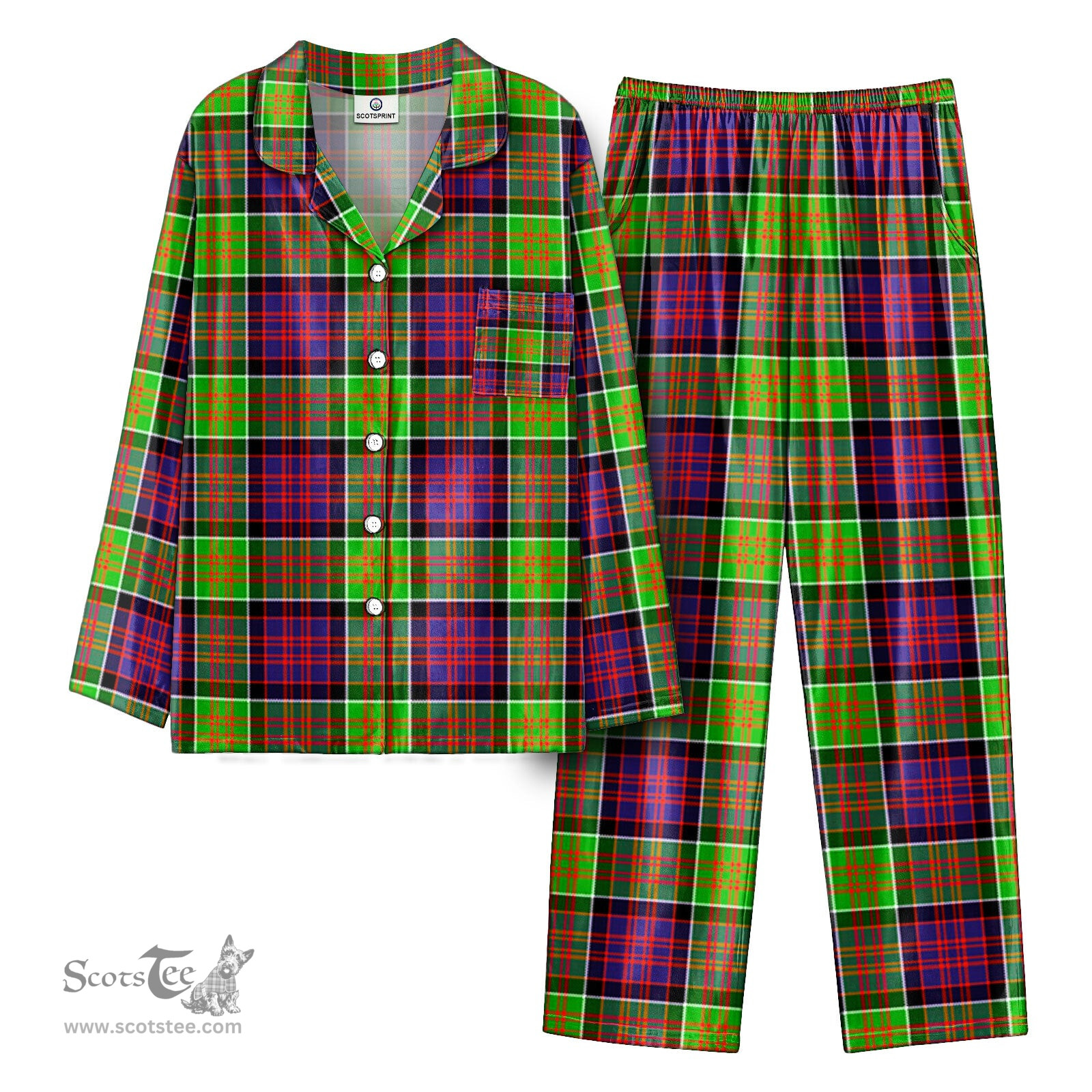 Scottish MacDonald (Clan Ranald) Tartan Pajama Set - Tartan Plaid Pajamas Scottish Plaid Tartan Plaid - ScotsTee - scotstee.com