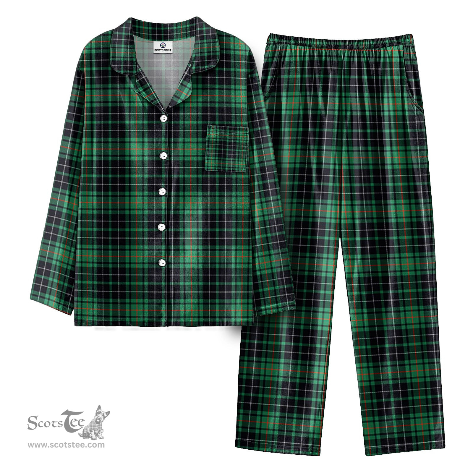 Scottish McAulay Hunting Ancient Tartan Pajama Set - Tartan Plaid Pajamas Scottish Plaid Tartan Plaid - ScotsTee - scotstee.com