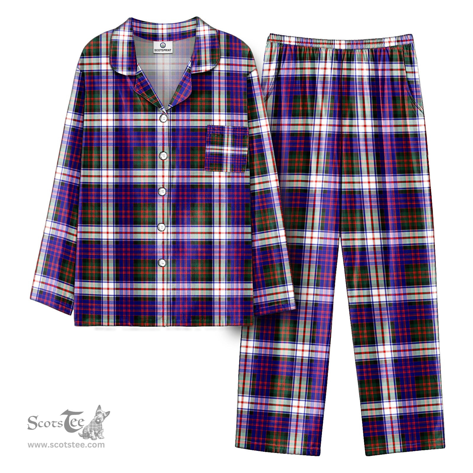 Scottish McDonald Dress Modern Tartan Pajama Set - Tartan Plaid Pajamas Scottish Plaid Tartan Plaid - ScotsTee - scotstee.com
