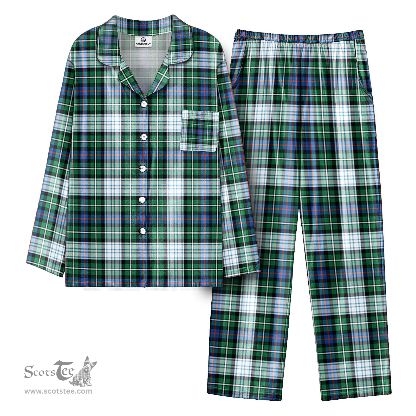 Scottish McKenzie Dress Ancient Tartan Pajama Set - Tartan Plaid Pajamas Scottish Plaid Tartan Plaid - ScotsTee - scotstee.com