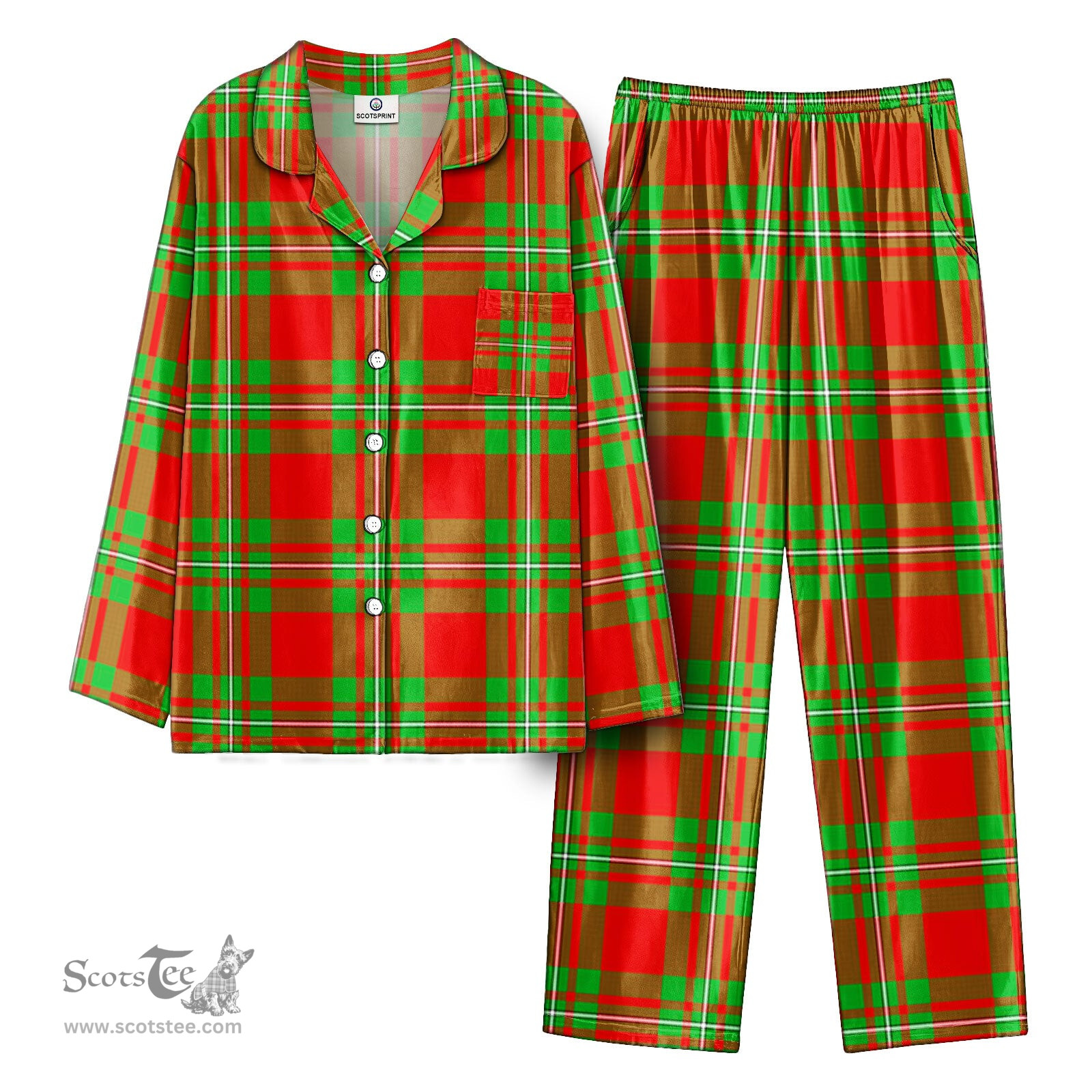 Scottish McGregor Modern Tartan Pajama Set - Tartan Plaid Pajamas Scottish Plaid Tartan Plaid - ScotsTee - scotstee.com