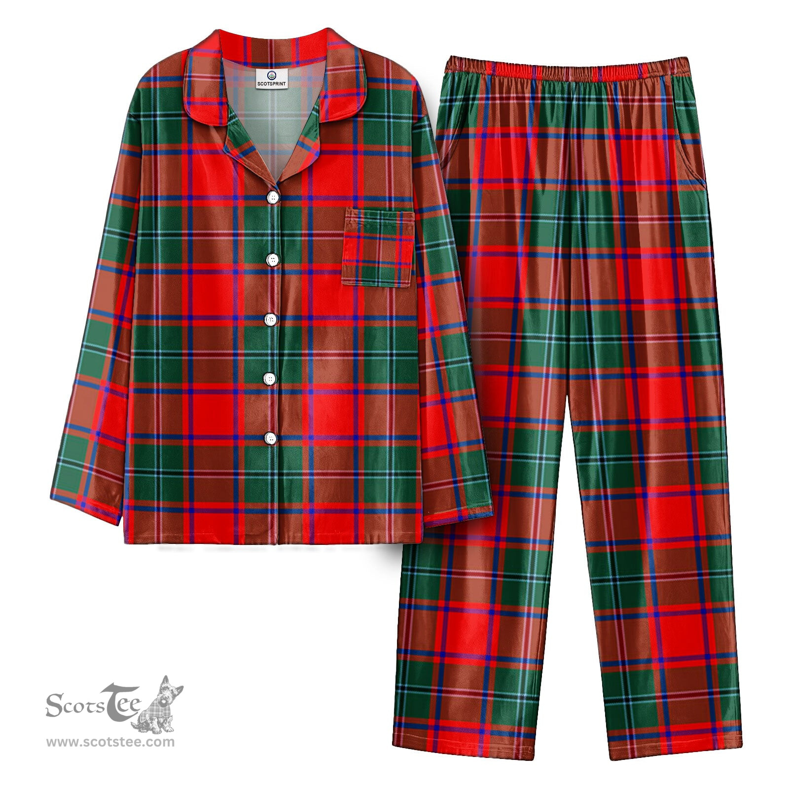 Scottish MacPhail Clan Tartan Pajama Set - Tartan Plaid Pajamas Scottish Plaid Tartan Plaid - ScotsTee - scotstee.com