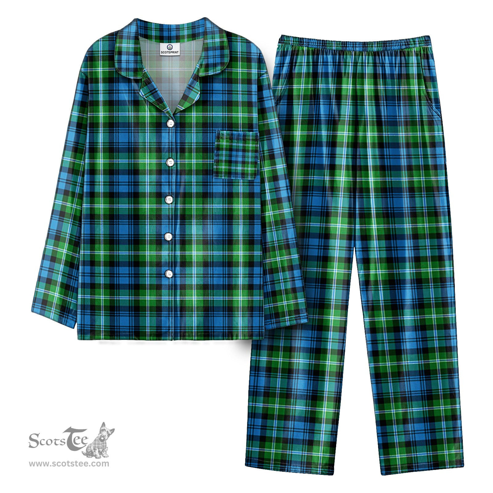 Scottish Lyon Tartan Pajama Set - Tartan Plaid Pajamas Scottish Plaid Tartan Plaid - ScotsTee - scotstee.com