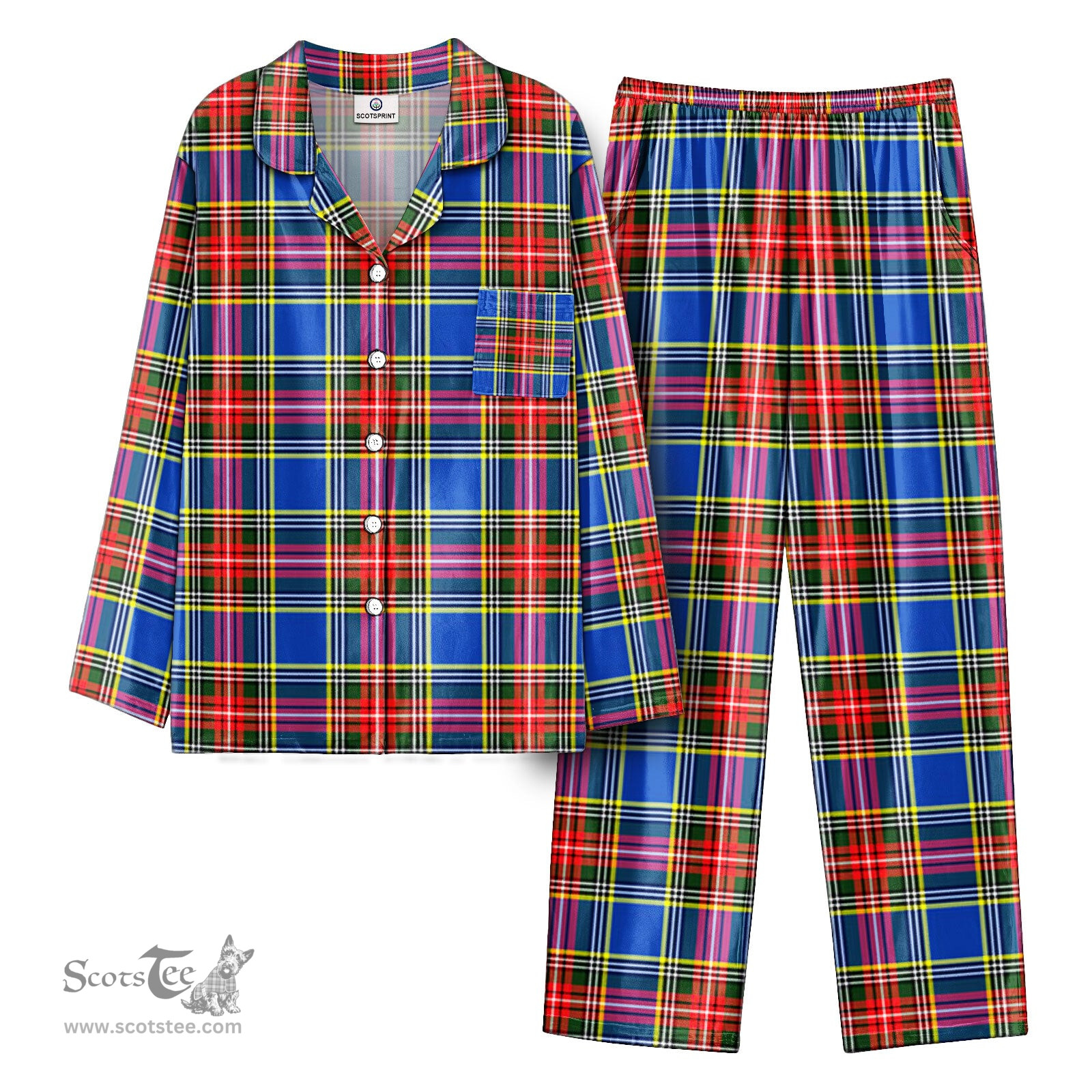 Scottish McBeth Modern Tartan Pajama Set - Tartan Plaid Pajamas Scottish Plaid Tartan Plaid - ScotsTee - scotstee.com