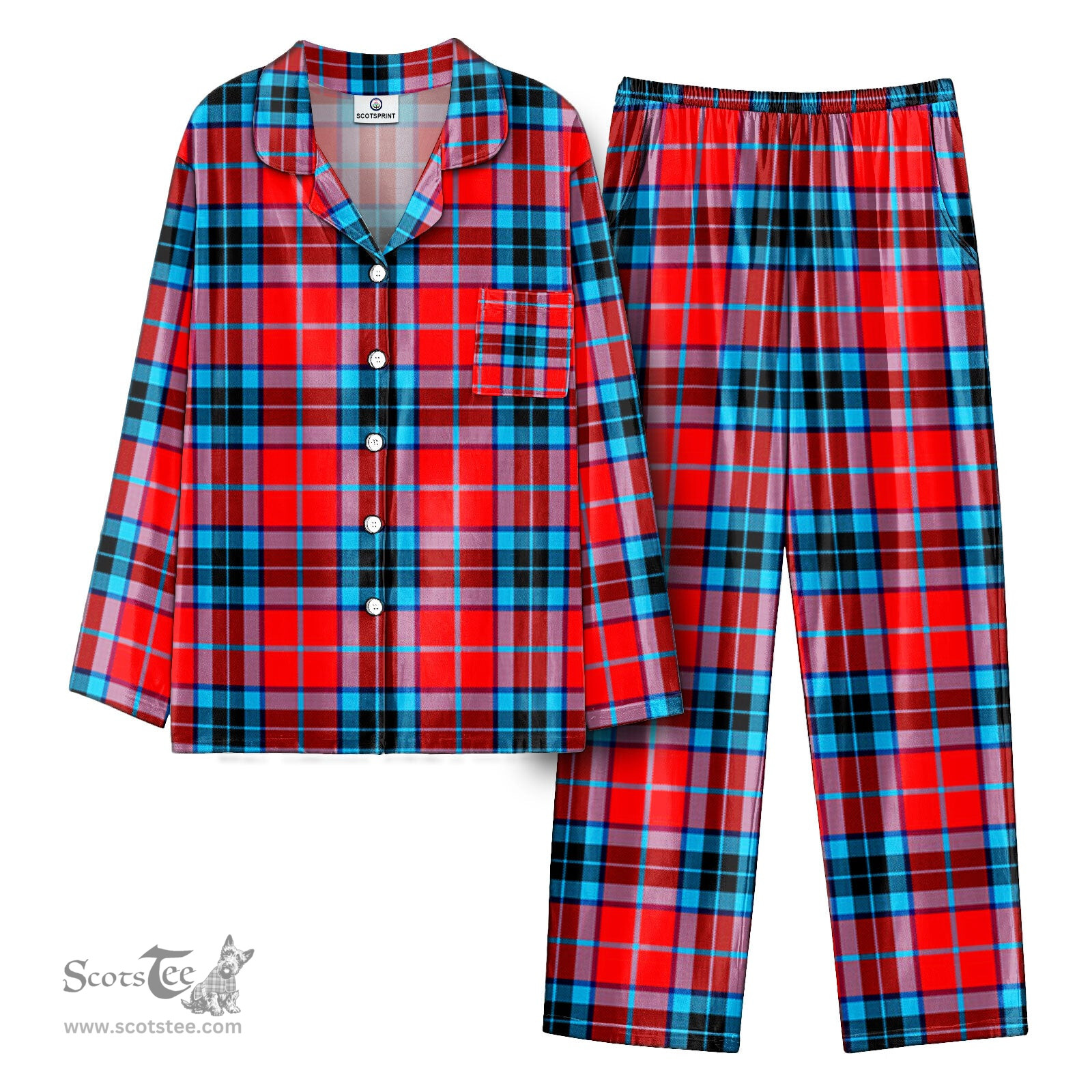 Scottish MacTavish Modern Tartan Pajama Set - Tartan Plaid Pajamas Scottish Plaid Tartan Plaid - ScotsTee - scotstee.com