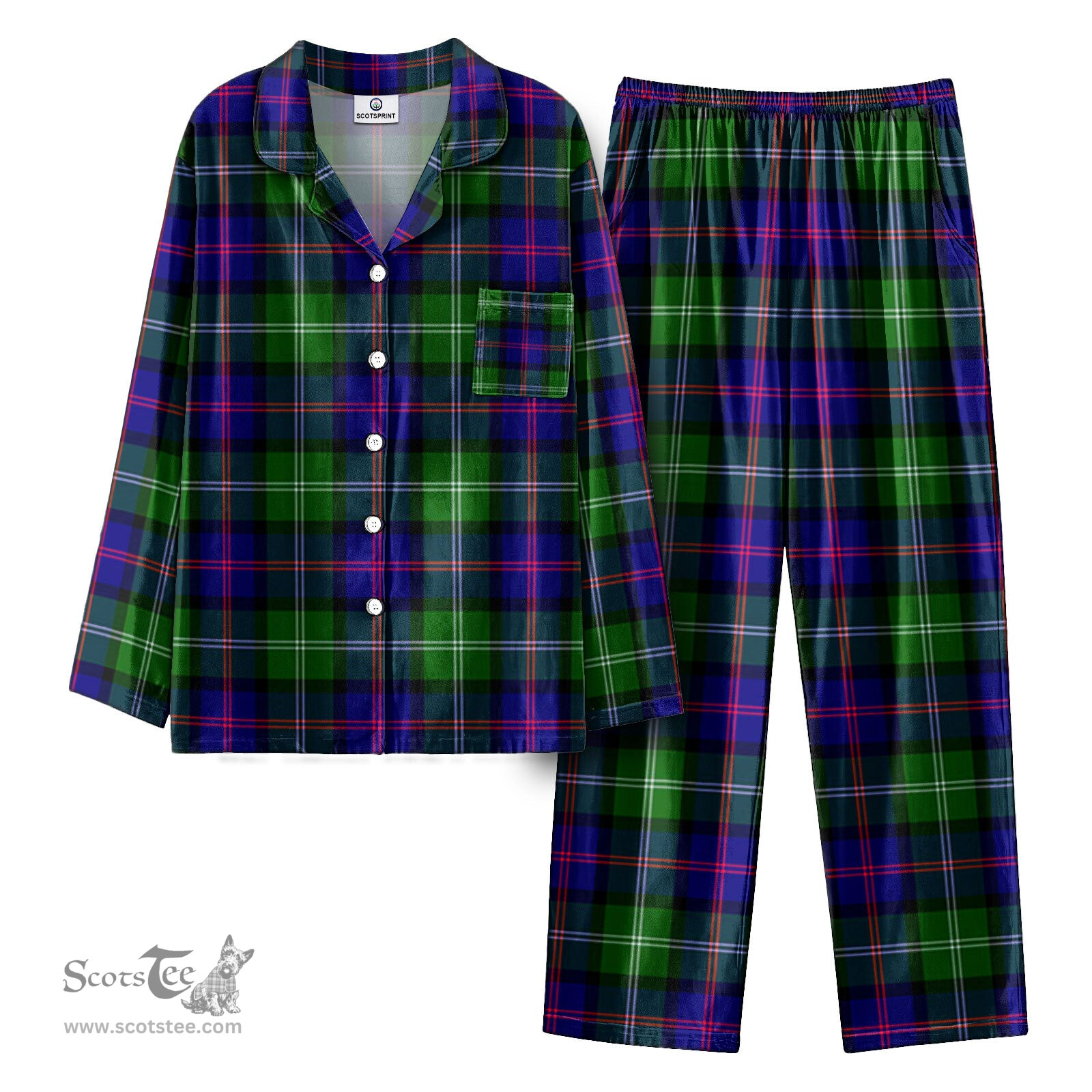 Scottish McThomas Modern Tartan Pajama Set - Tartan Plaid Pajamas Scottish Plaid Tartan Plaid - ScotsTee - scotstee.com