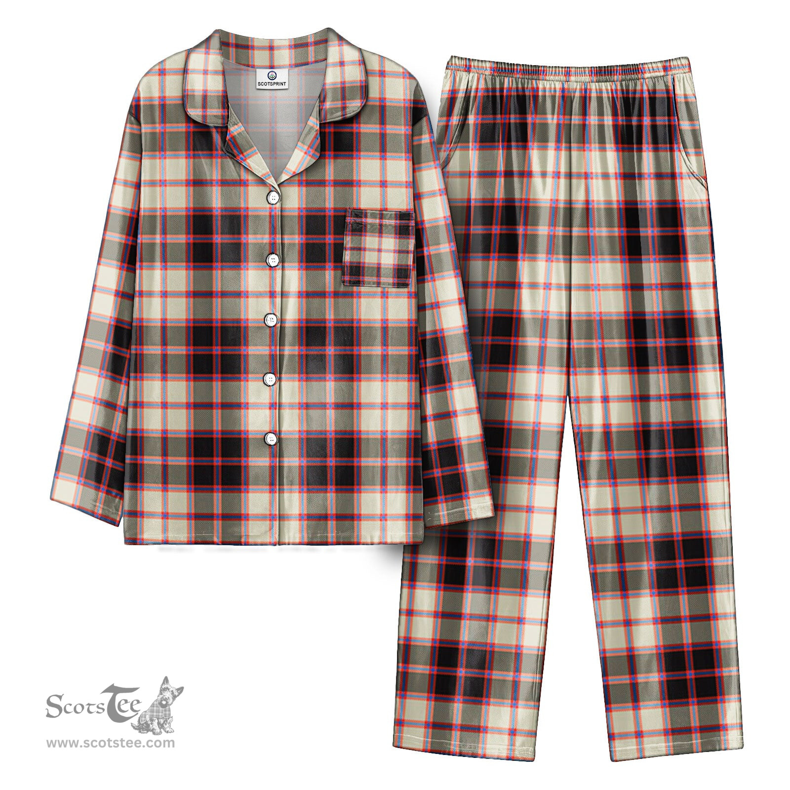 Scottish McPherson Hunting Ancient Tartan Pajama Set - Tartan Plaid Pajamas Scottish Plaid Tartan Plaid - ScotsTee - scotstee.com