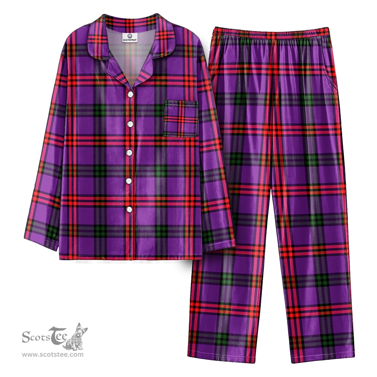 Scottish Montgomery Modern Tartan Pajama Set - Tartan Plaid Pajamas Scottish Plaid Tartan Plaid - ScotsTee - scotstee.com