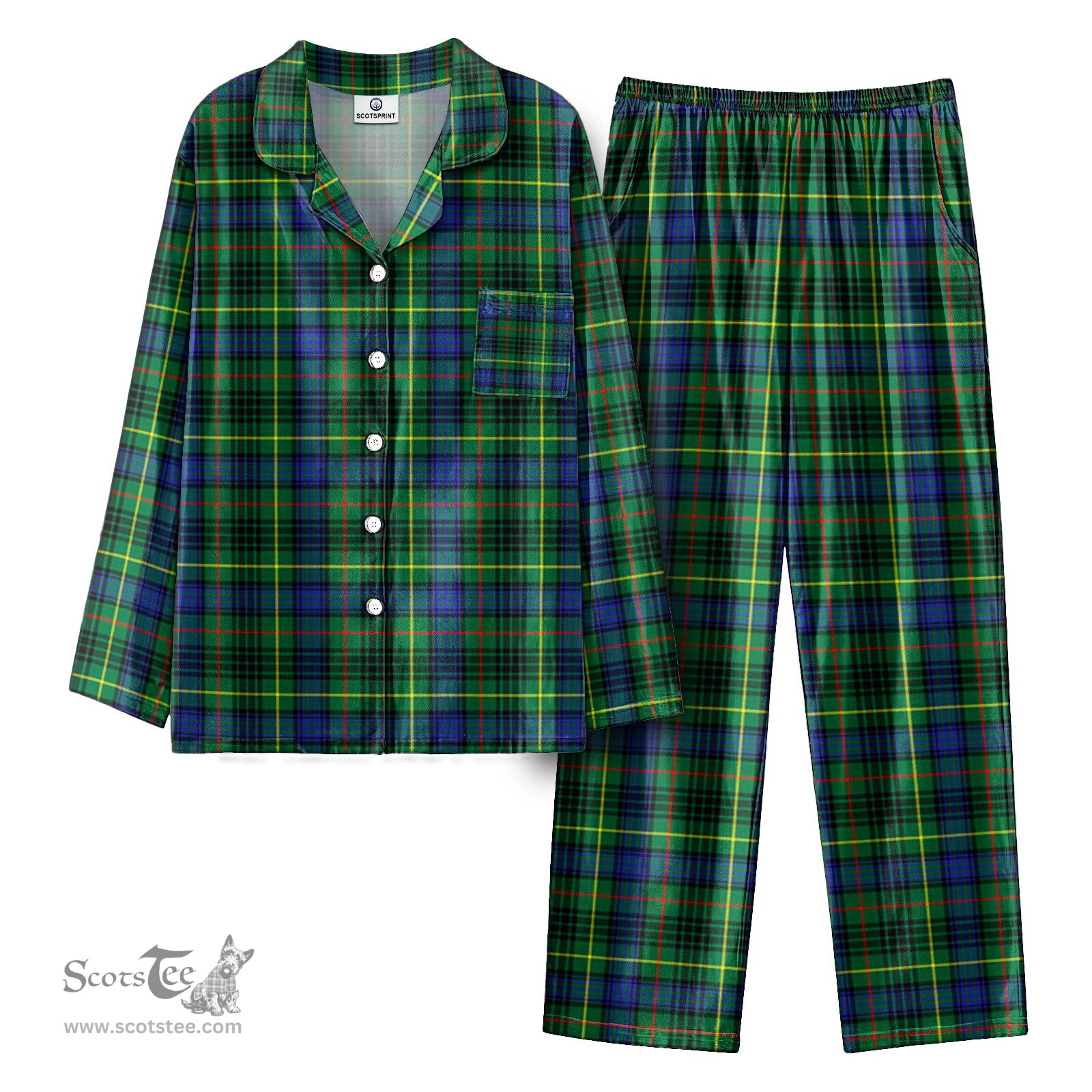 Scottish Stewart Hunting Modern Tartan Pajama Set - Tartan Plaid Pajamas Scottish Plaid Tartan Plaid - ScotsTee - scotstee.com