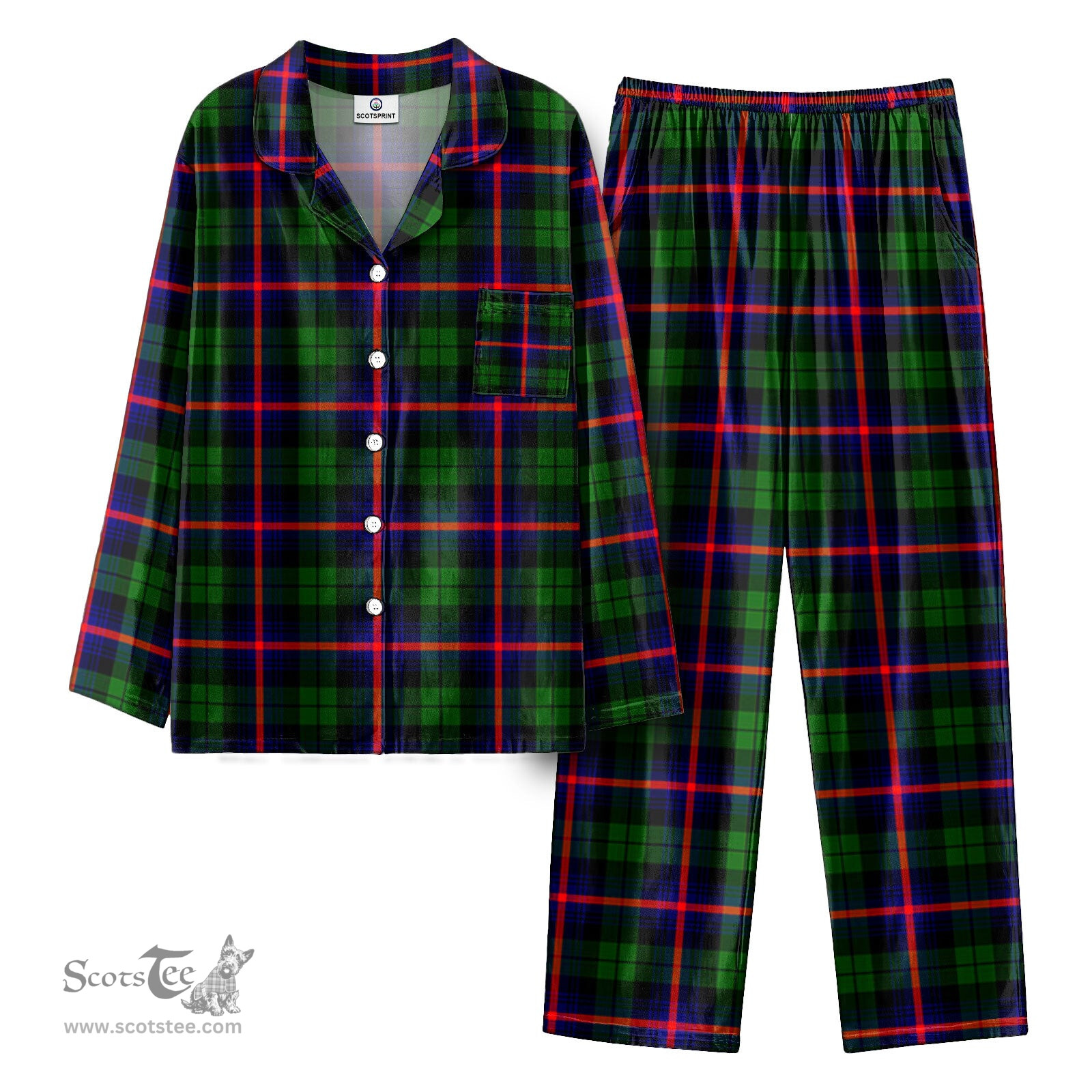 Scottish Urquhart Modern Tartan Pajama Set - Tartan Plaid Pajamas Scottish Plaid Tartan Plaid - ScotsTee - scotstee.com